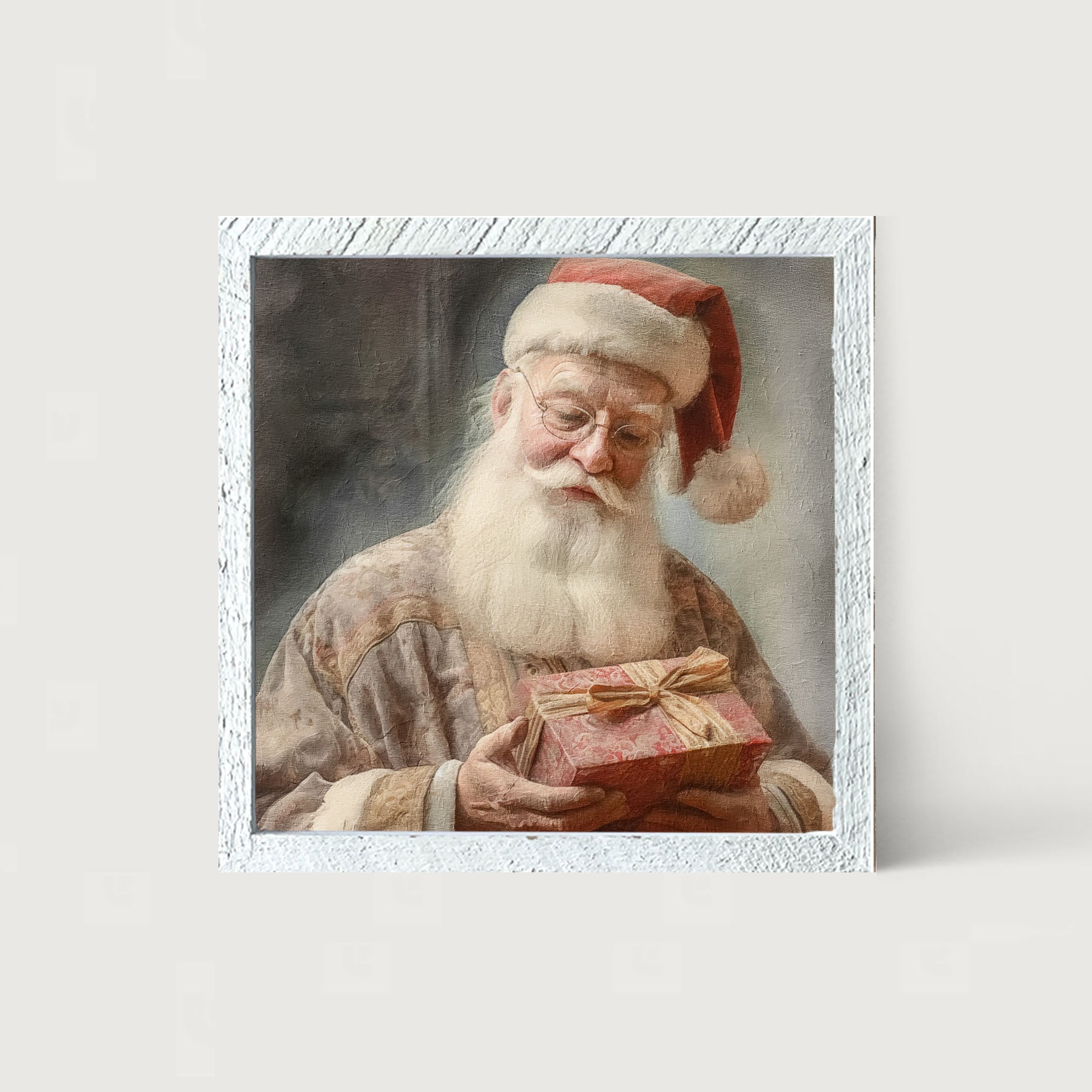 Old world Santa with glasses - Framed art