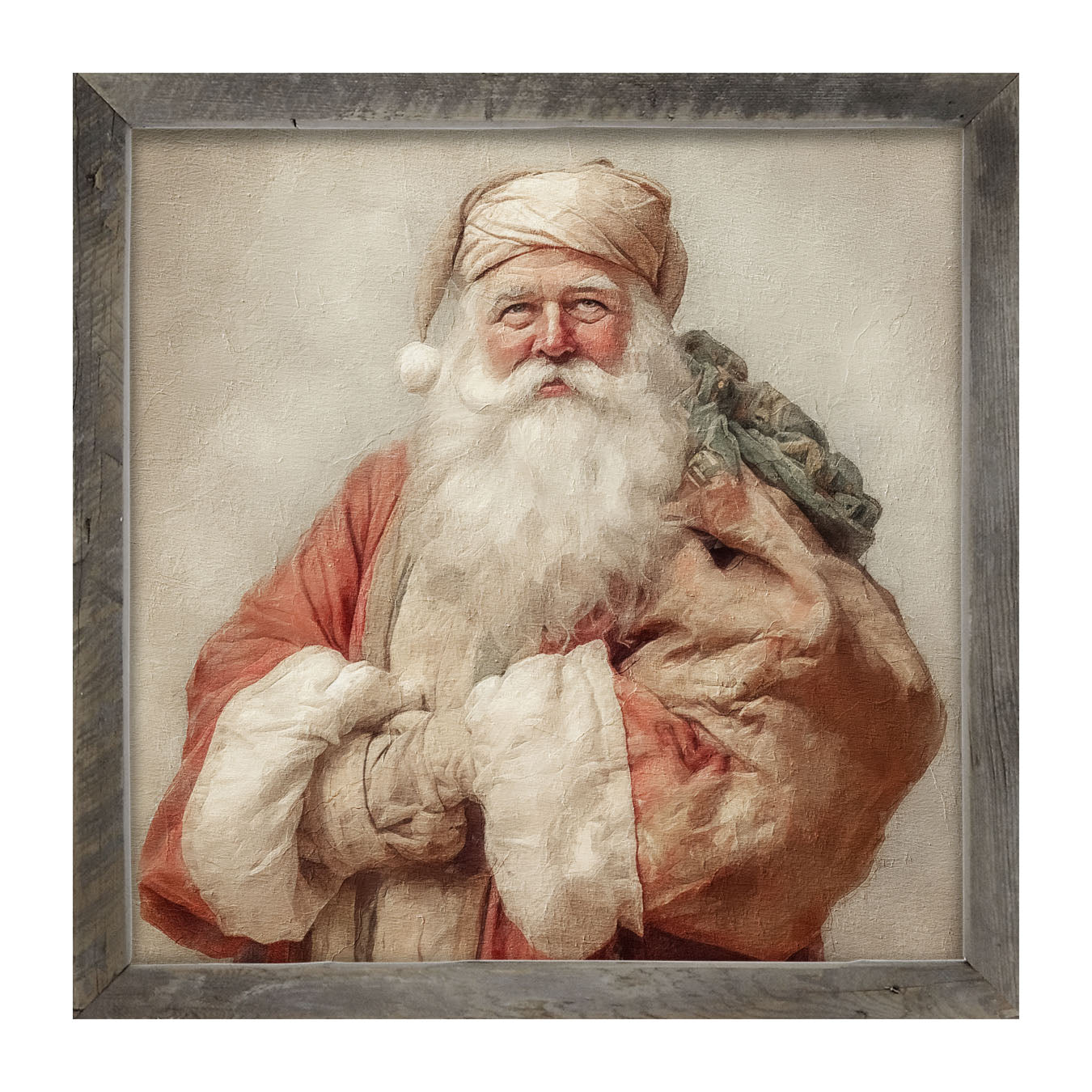 Smiling old world Santa