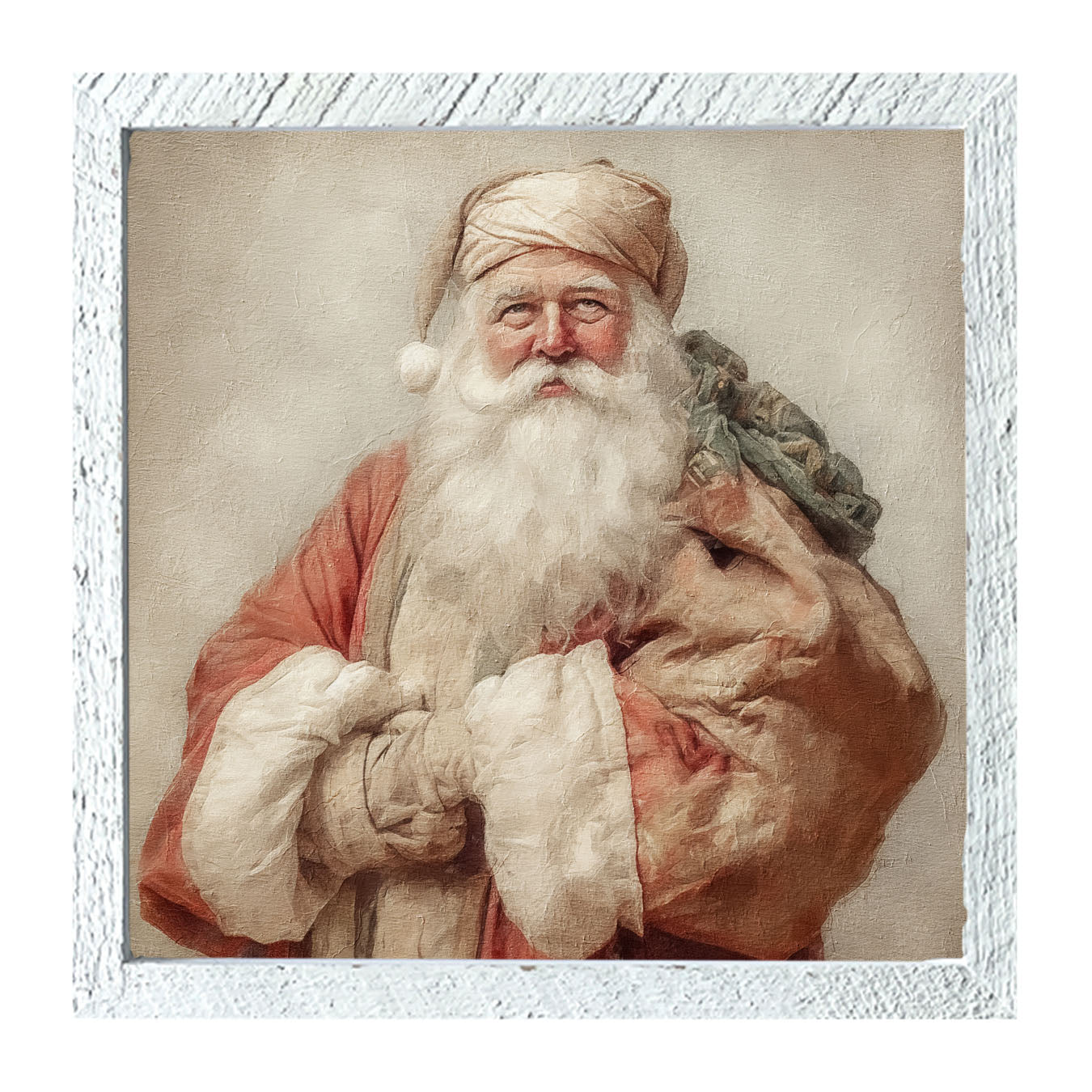 Smiling old world Santa