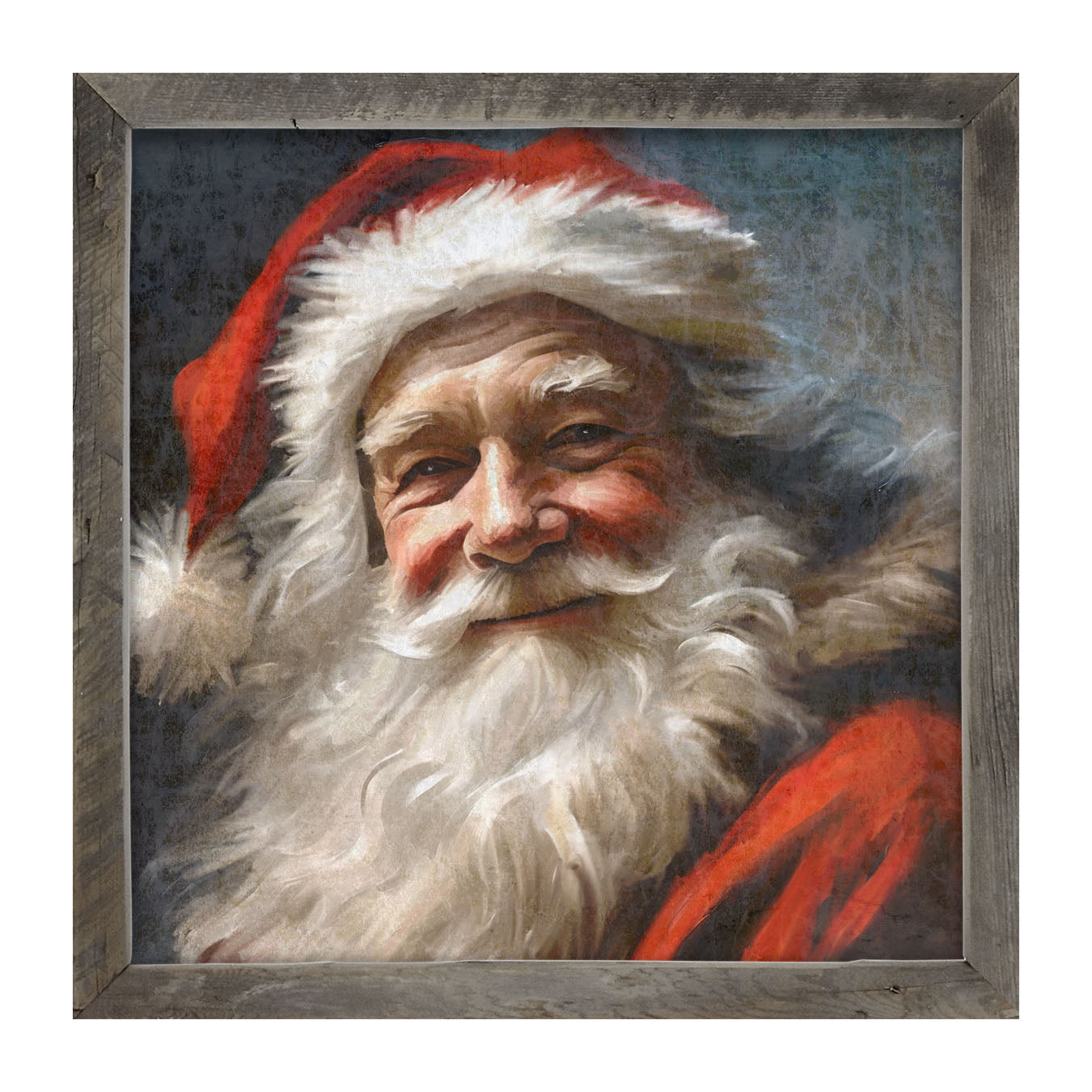 Grinning Santa-framed-art