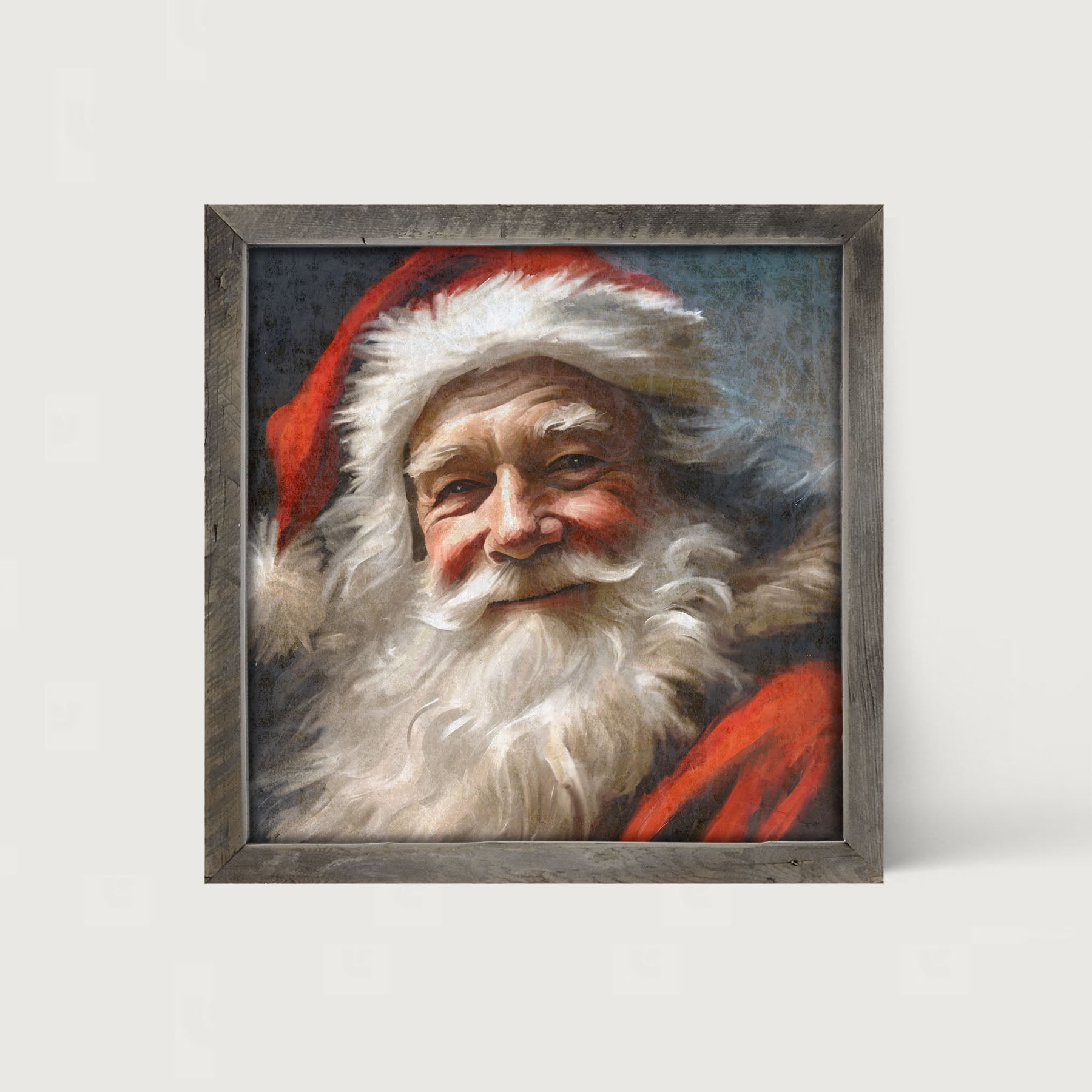 Grinning Santa-framed-art