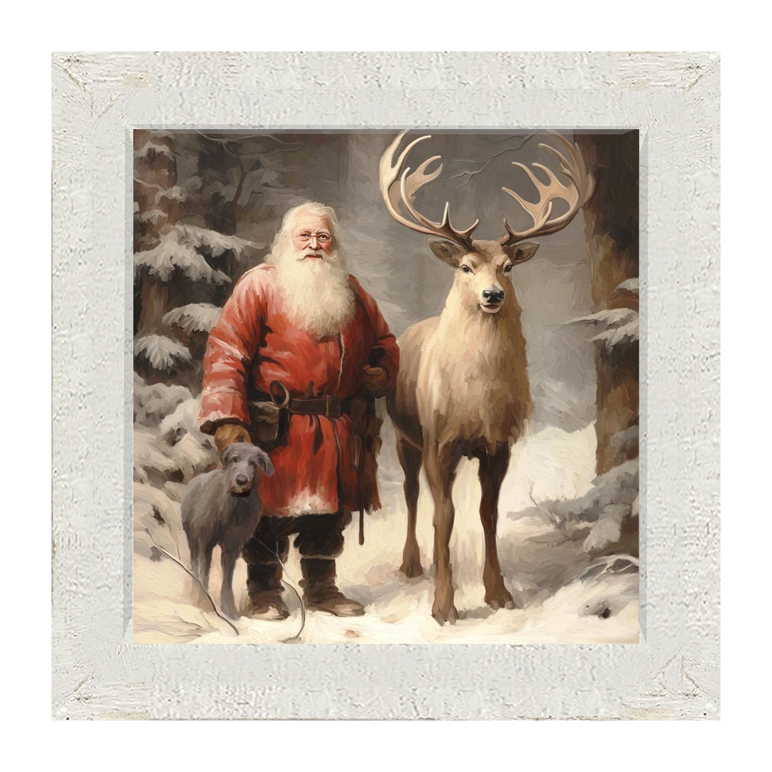 Winter Forest Santa - Framed Art