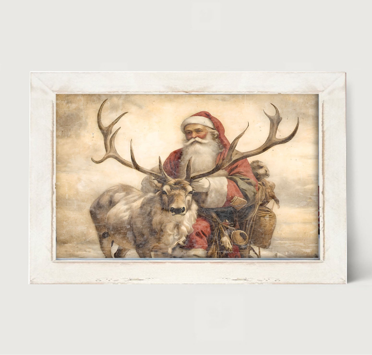 Reindeer with Santa 1