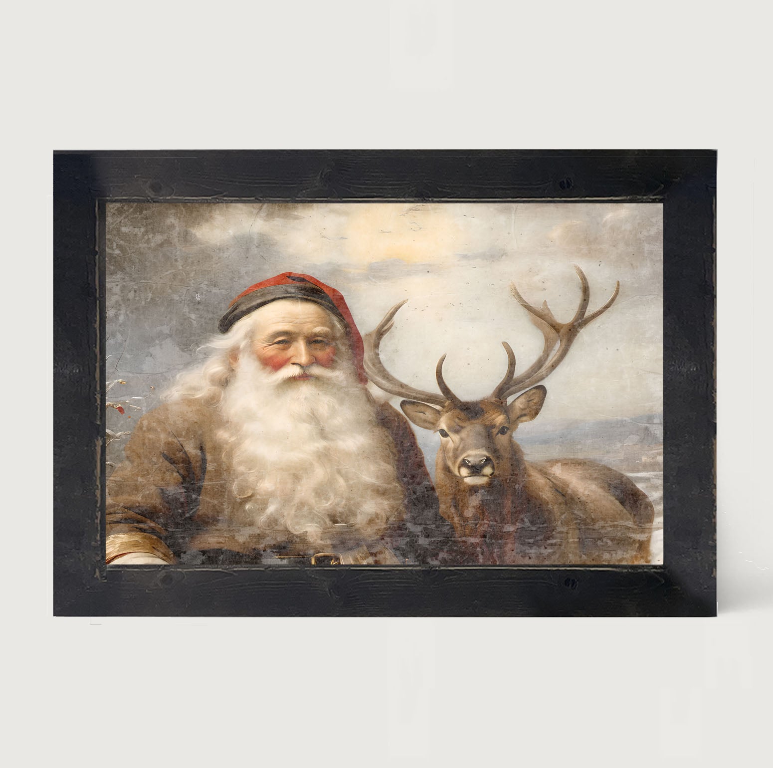 Reindeer with Santa 2