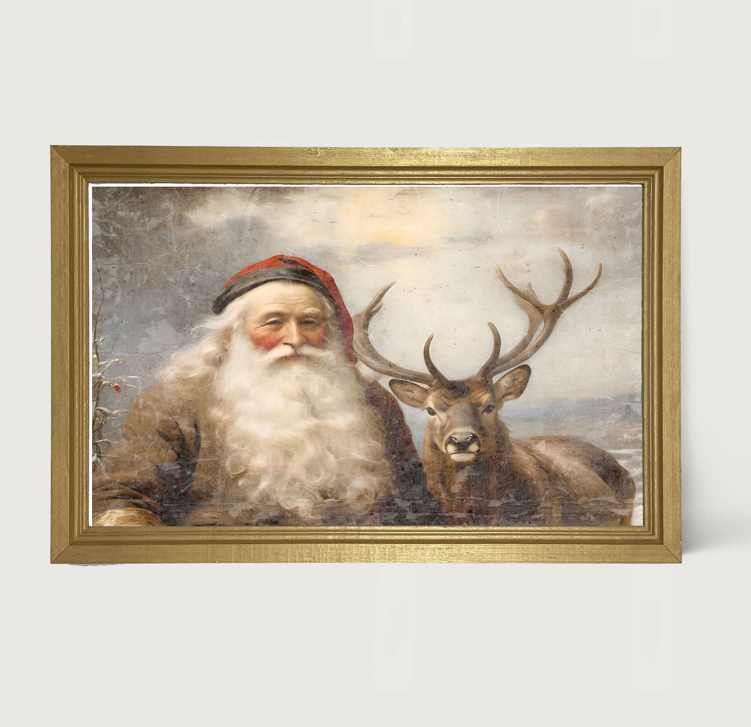 Reindeer with Santa 2