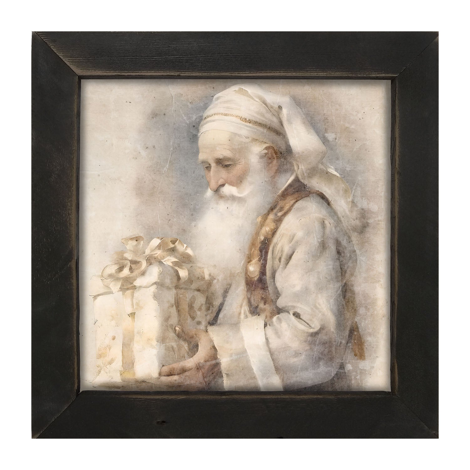 White Background Santa 1 - Framed Art