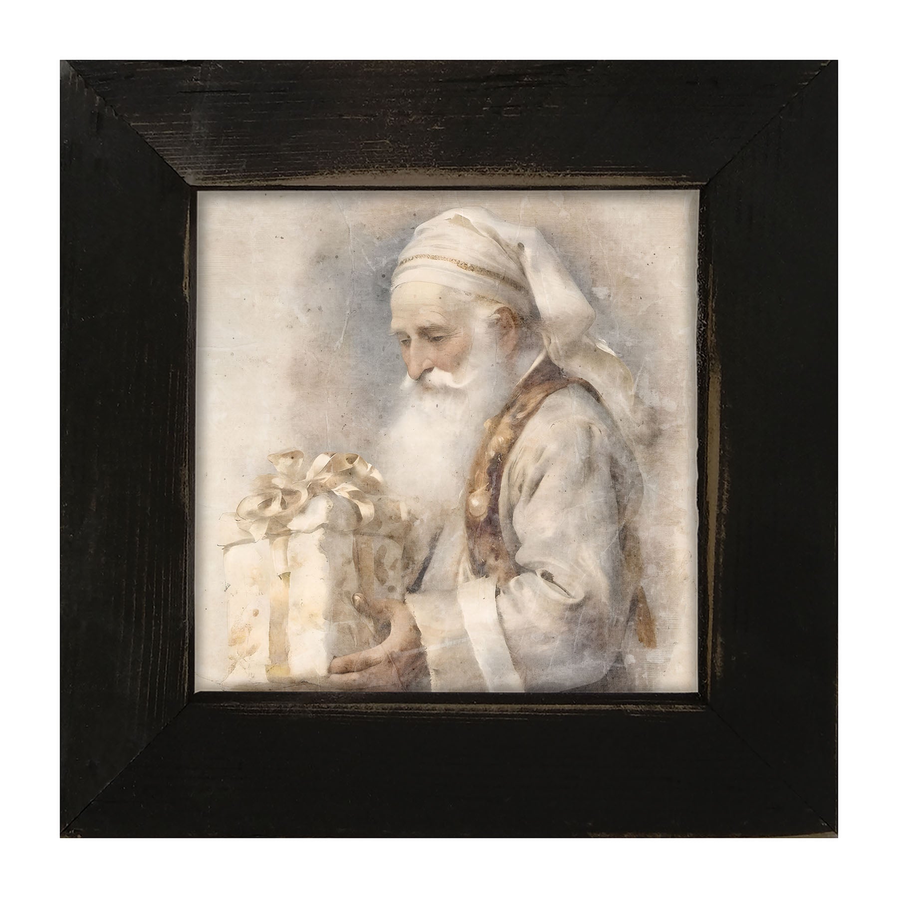 White Background Santa 1 - Framed Art