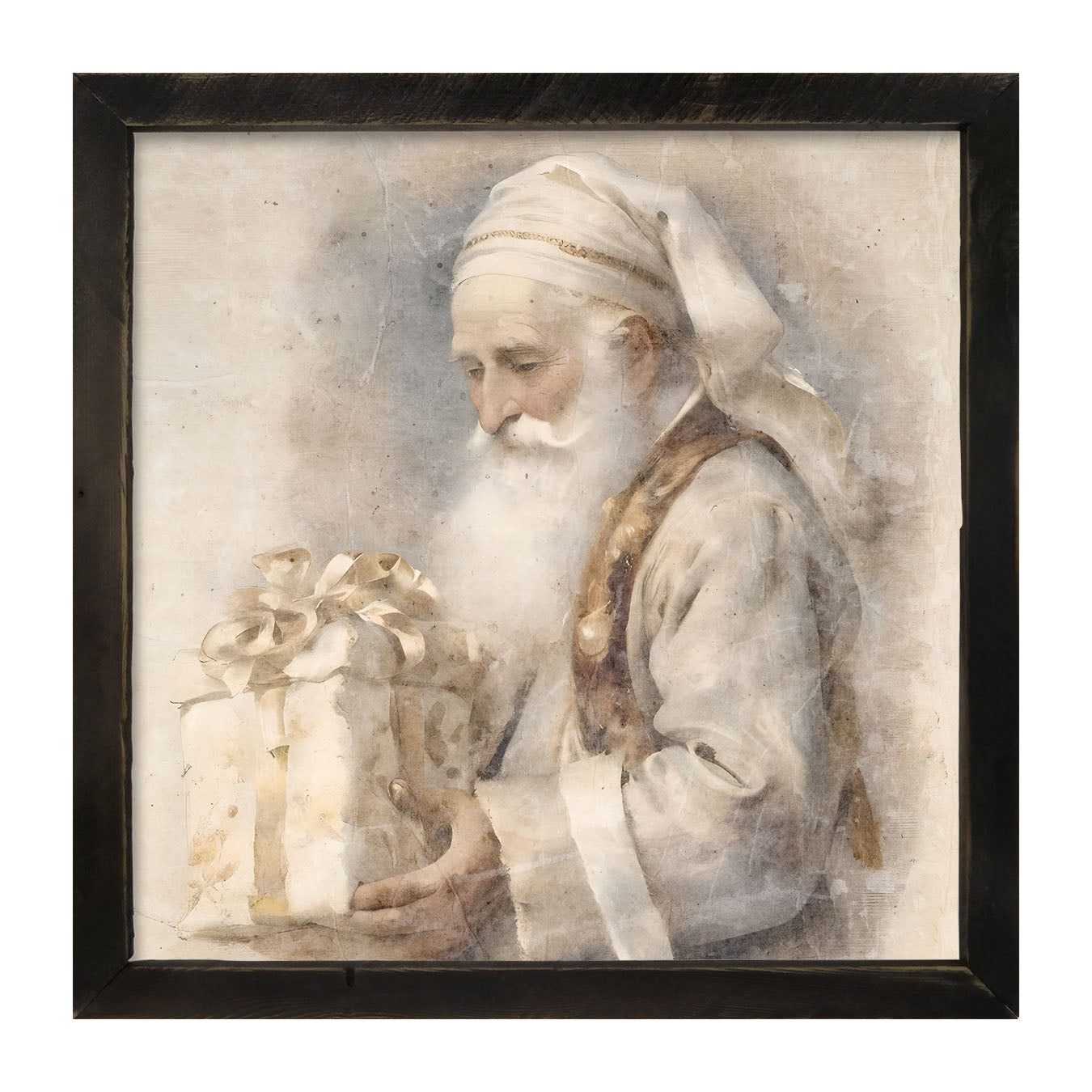 White Background Santa 1 - Framed Art