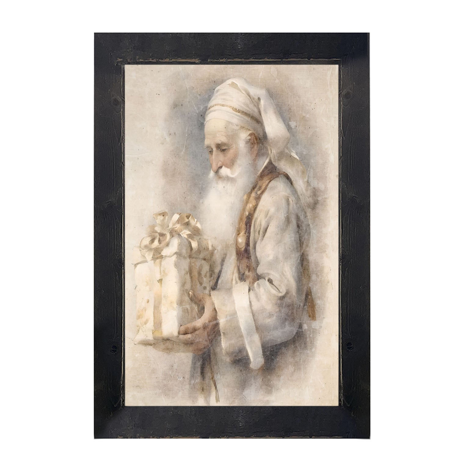 White Background Santa 1 - Framed Art