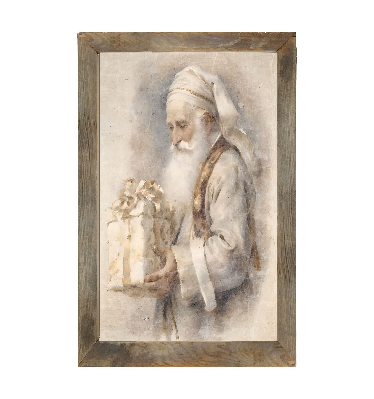 White Background Santa 1 - Framed Art