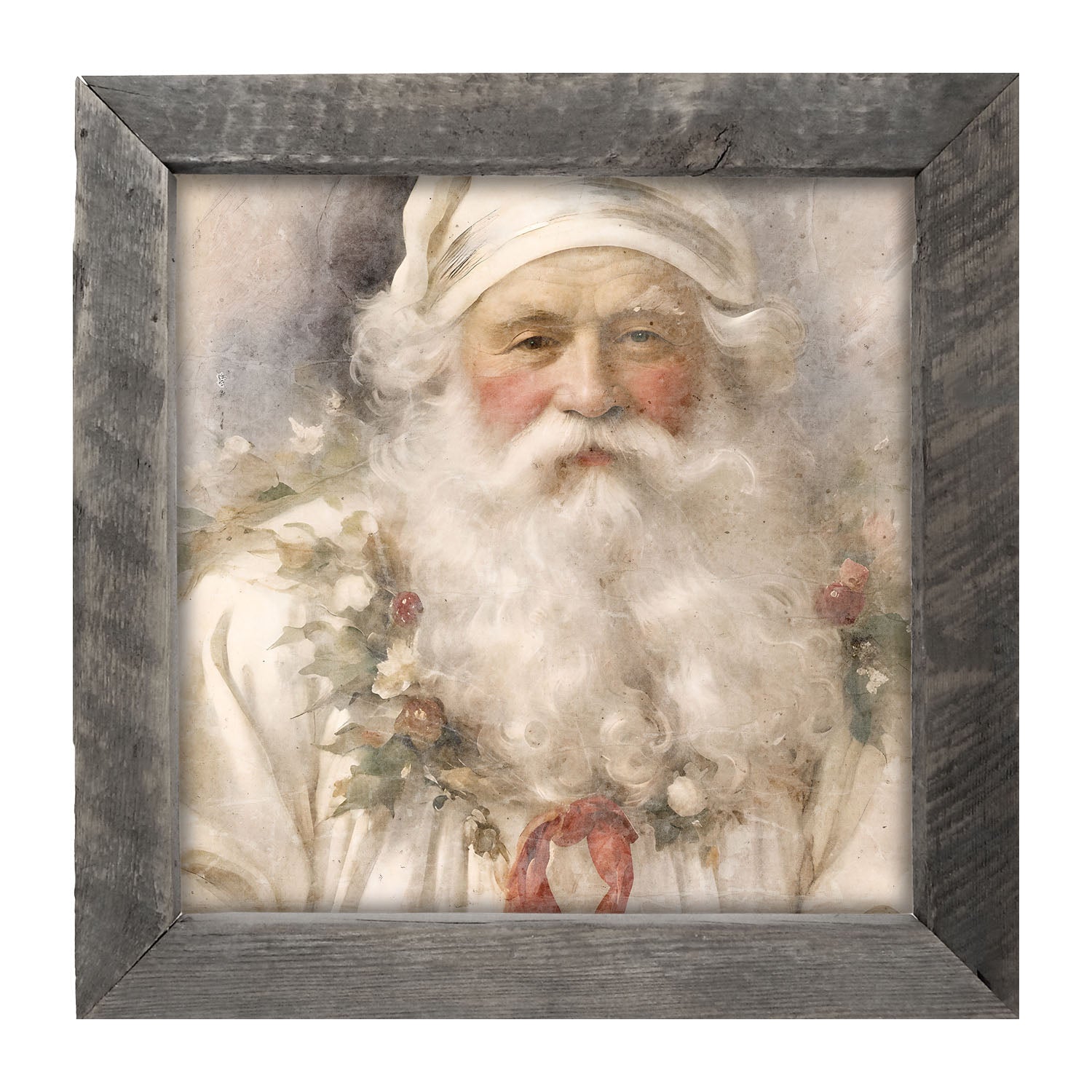 White Background Santa 2 - Framed art