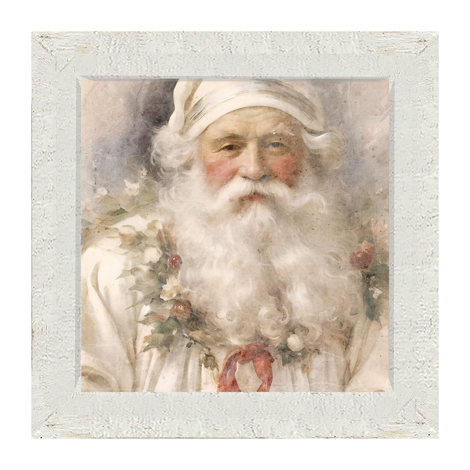 White Background Santa 2 - Framed art