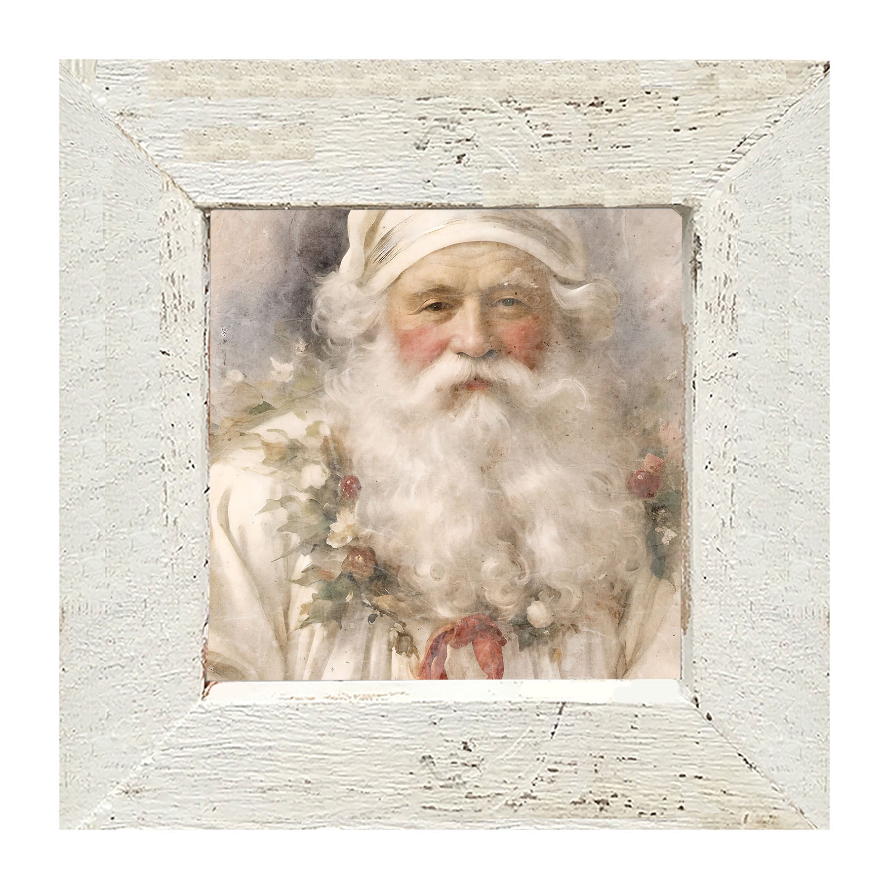 White Background Santa 2 - Framed art