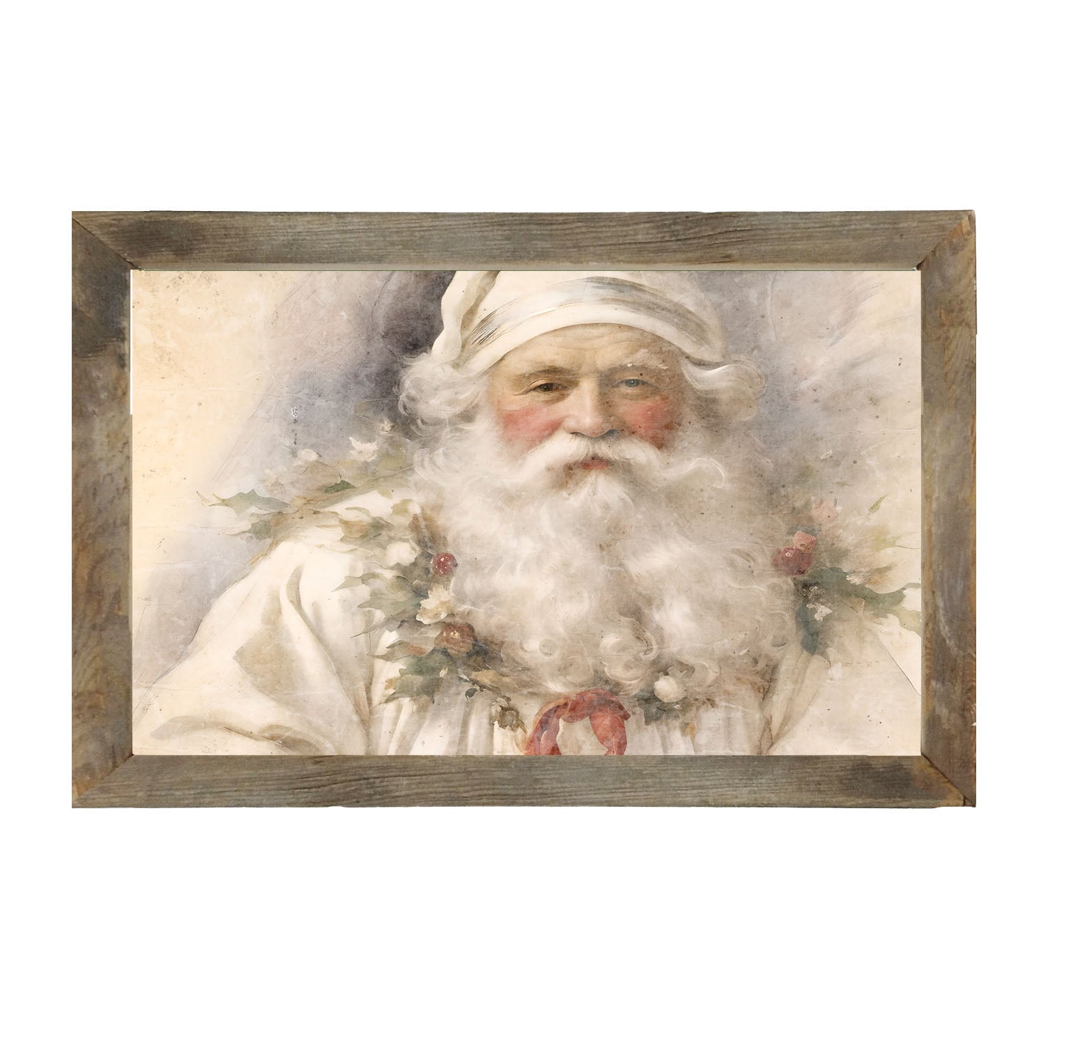 White Background Santa 2 - Framed art