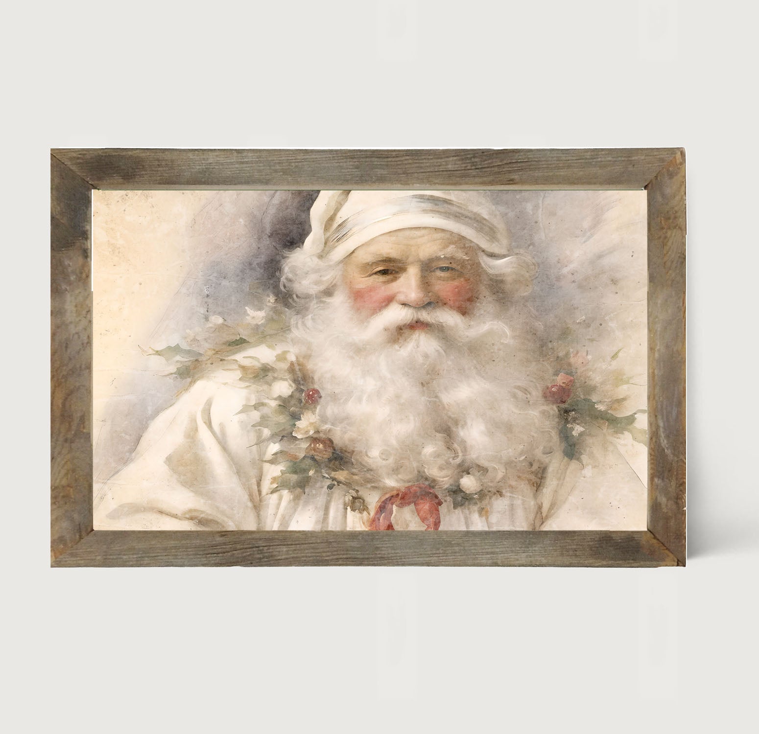 White Background Santa 2 - Framed art