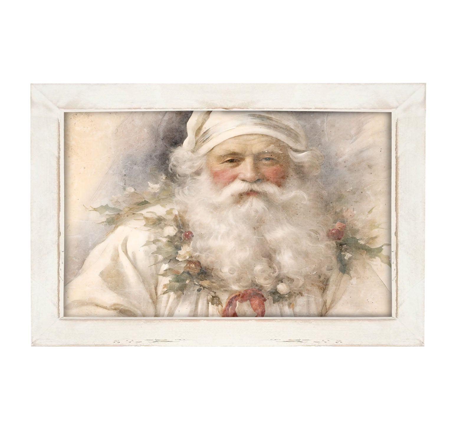 White Background Santa 2 - Framed art