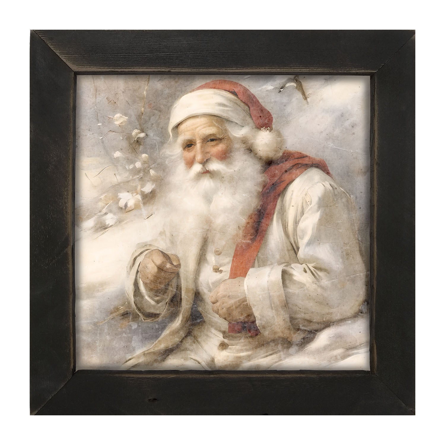 White Background Santa 3 - Framed art