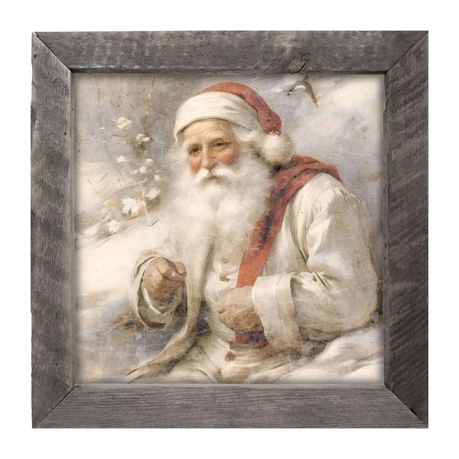 White Background Santa 3 - Framed art