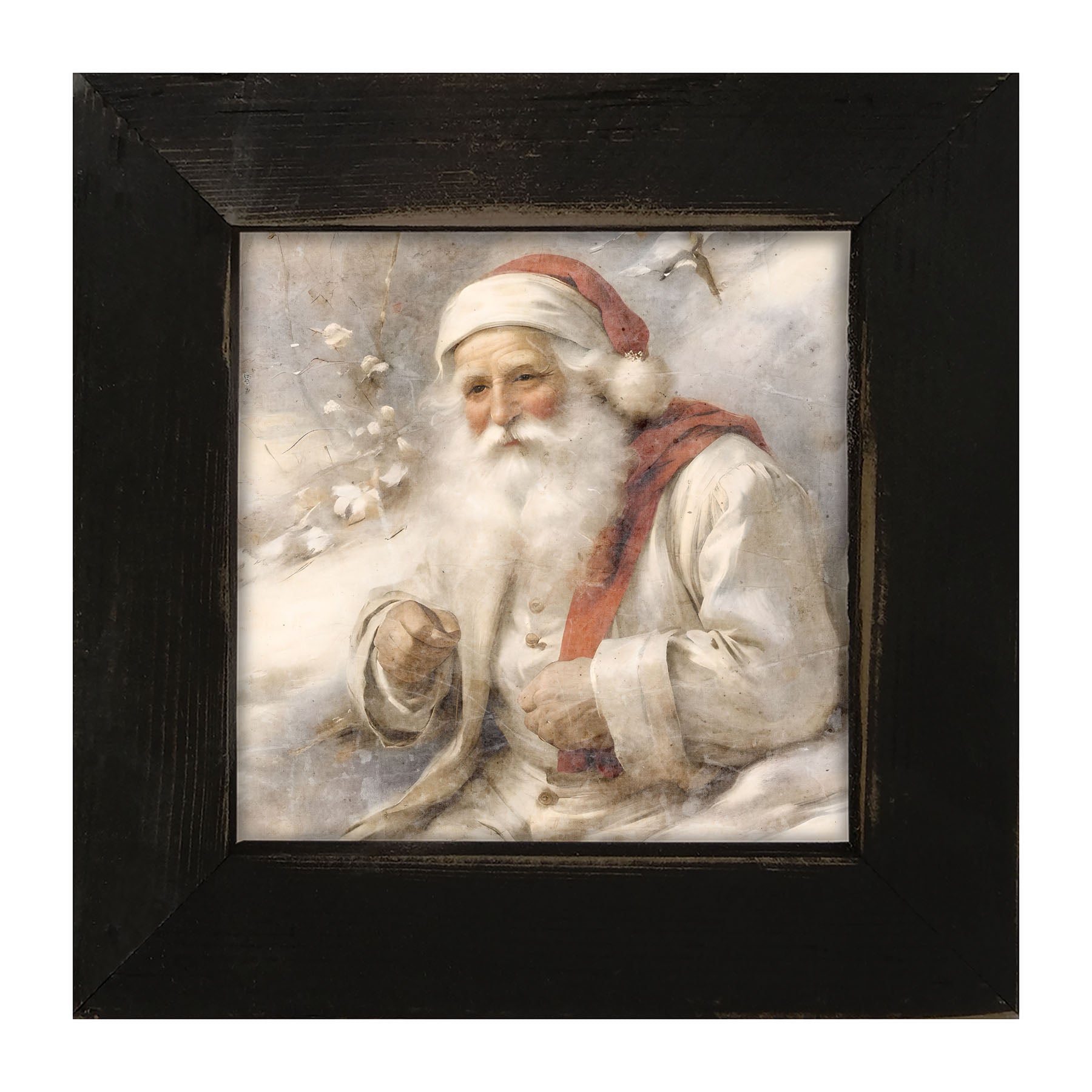 White Background Santa 3 - Framed art