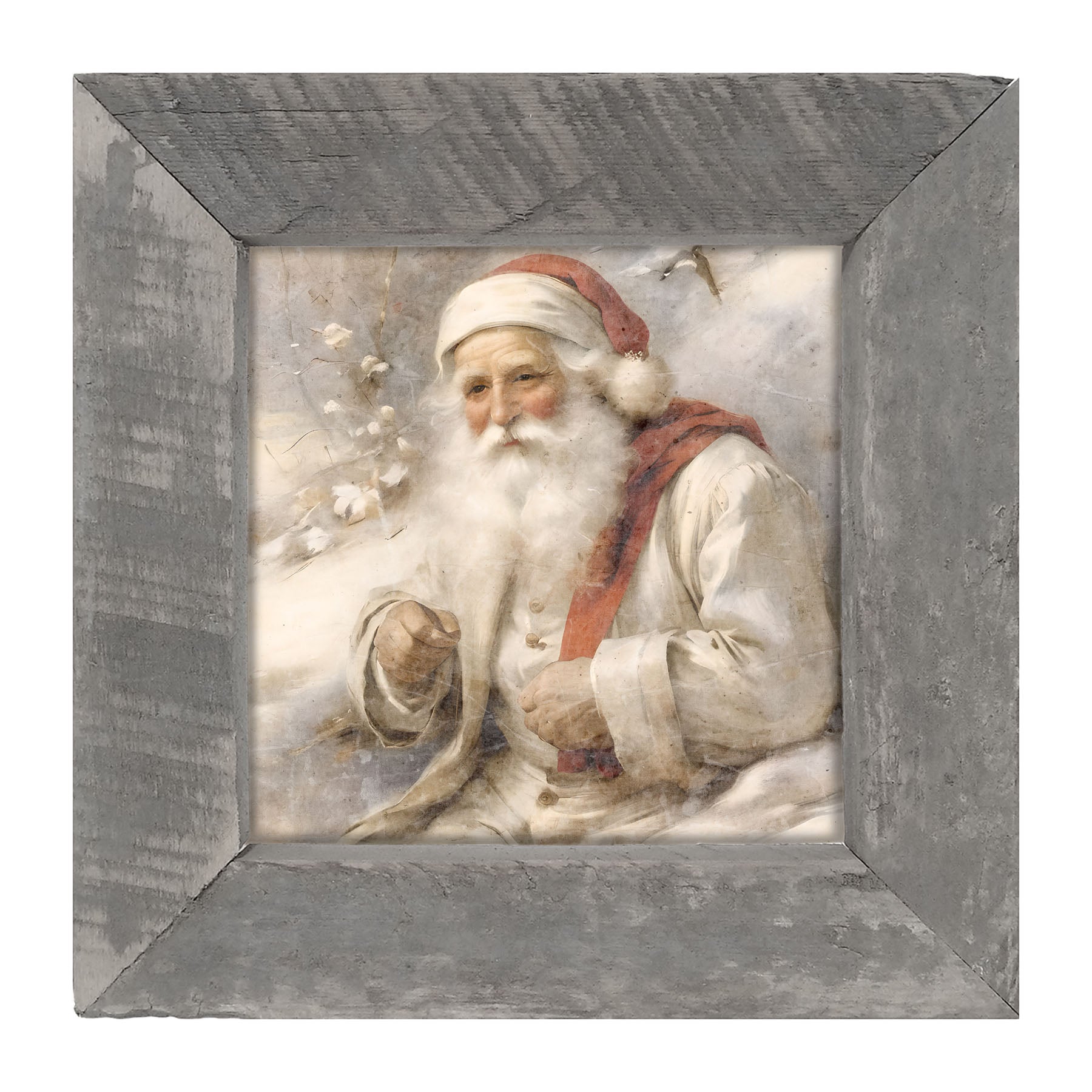 White Background Santa 3 - Framed art