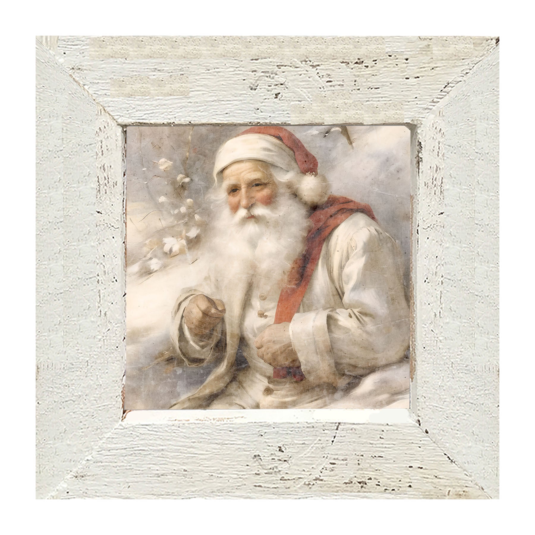 White Background Santa 3 - Framed art