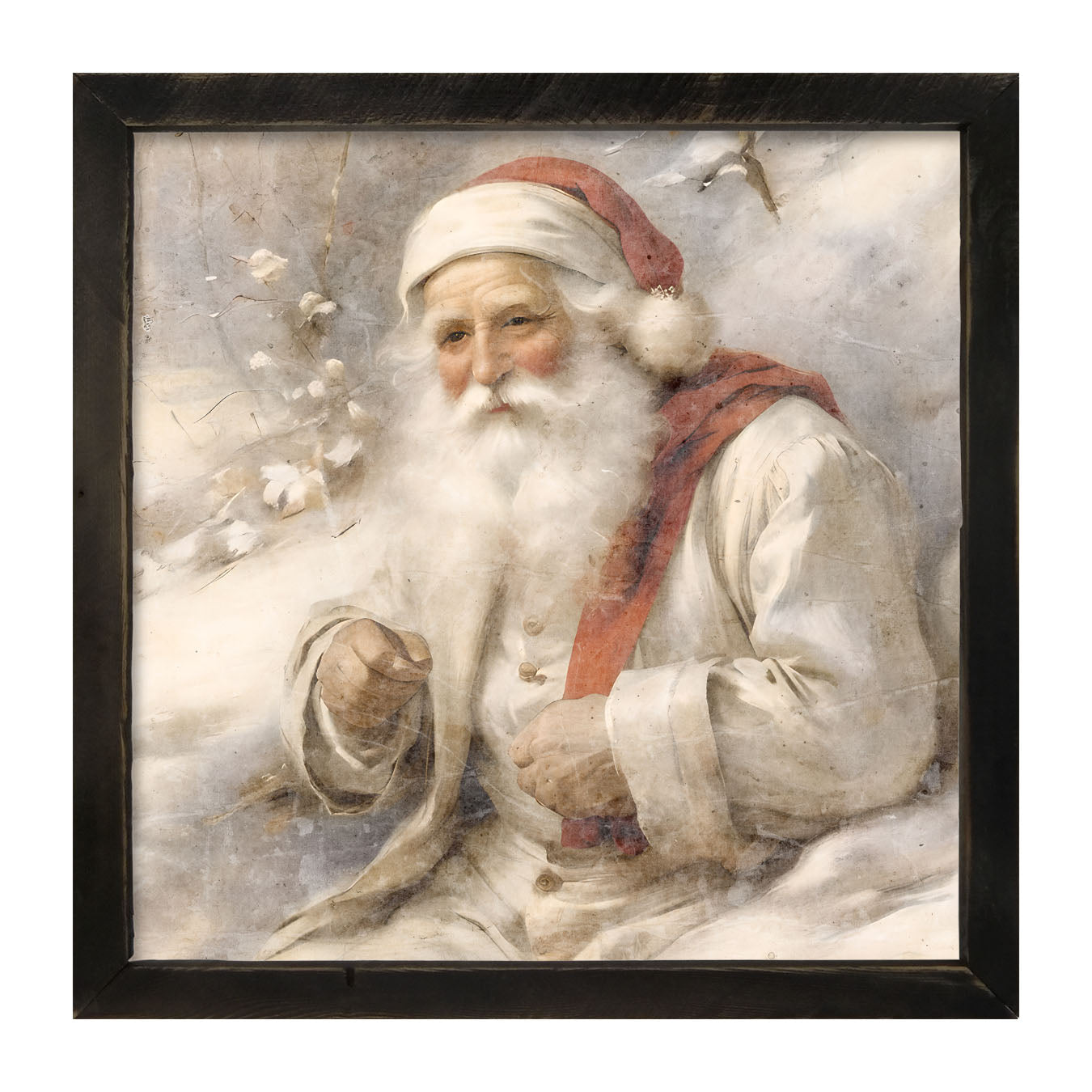 White Background Santa 3 - Framed art