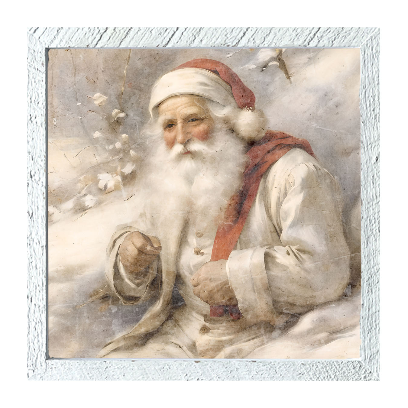 White Background Santa 3 - Framed art