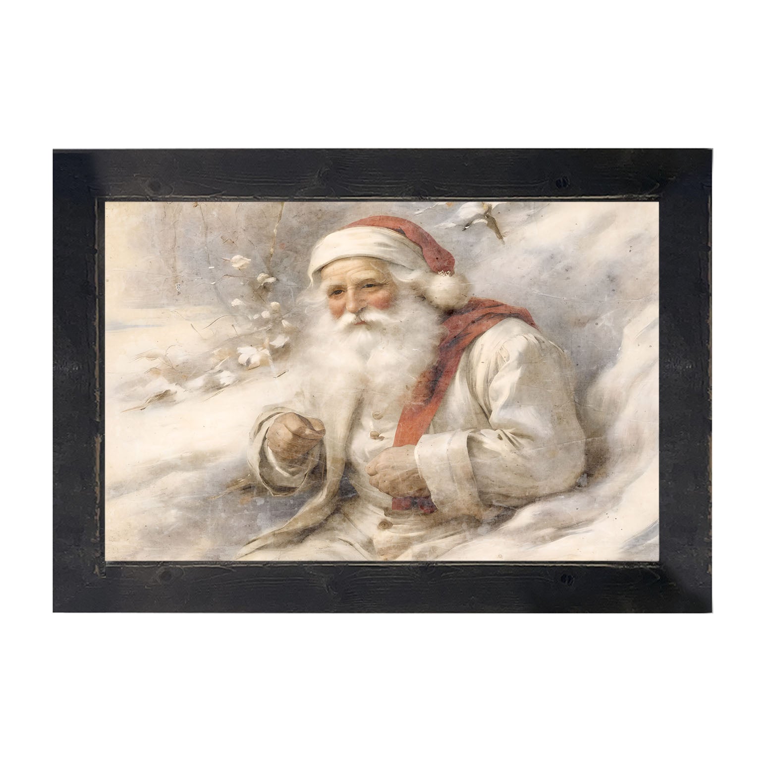 White Background Santa 3 - Framed art