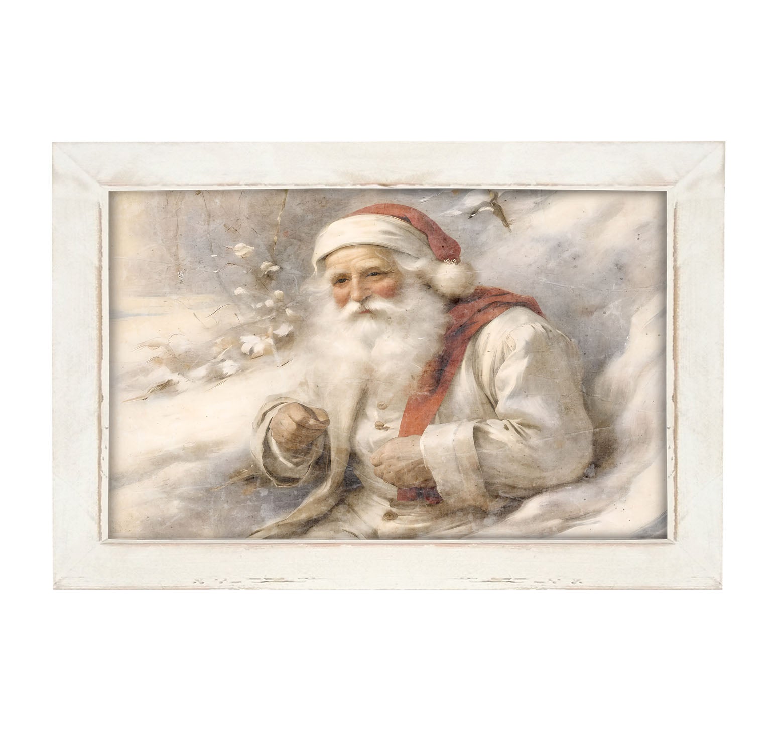 White Background Santa 3 - Framed art