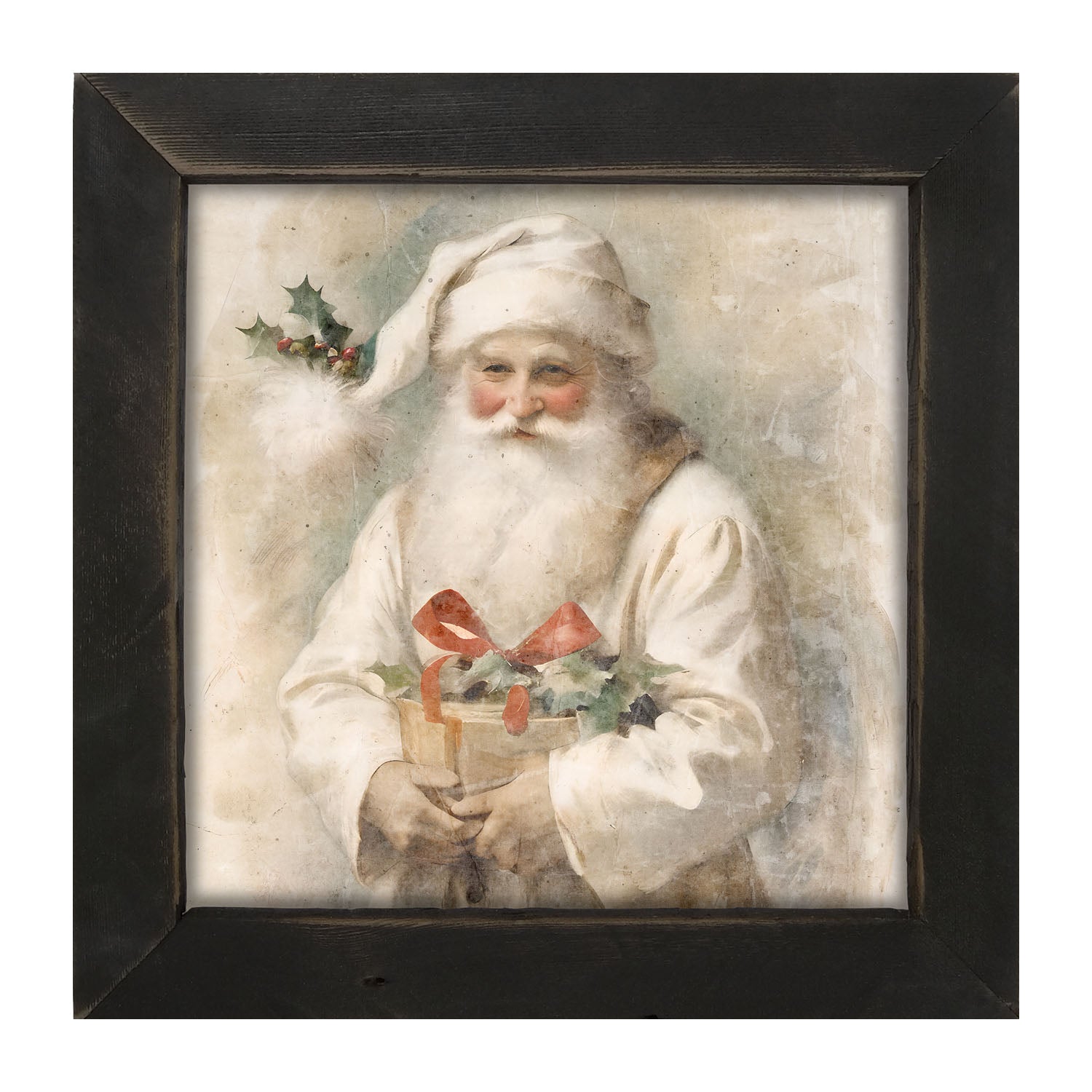 White Background Santa 4 - Framed Art