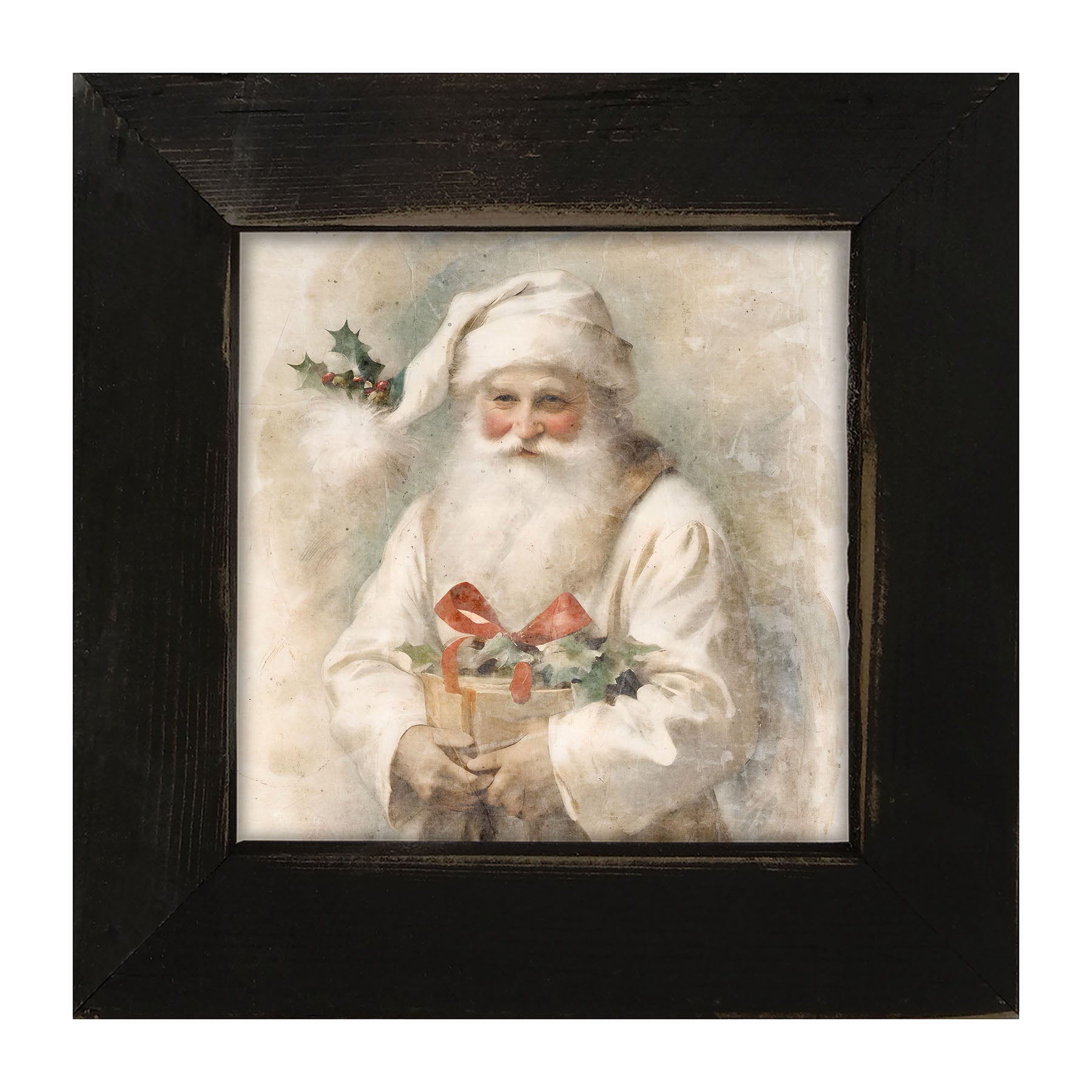 White Background Santa 4 - Framed Art