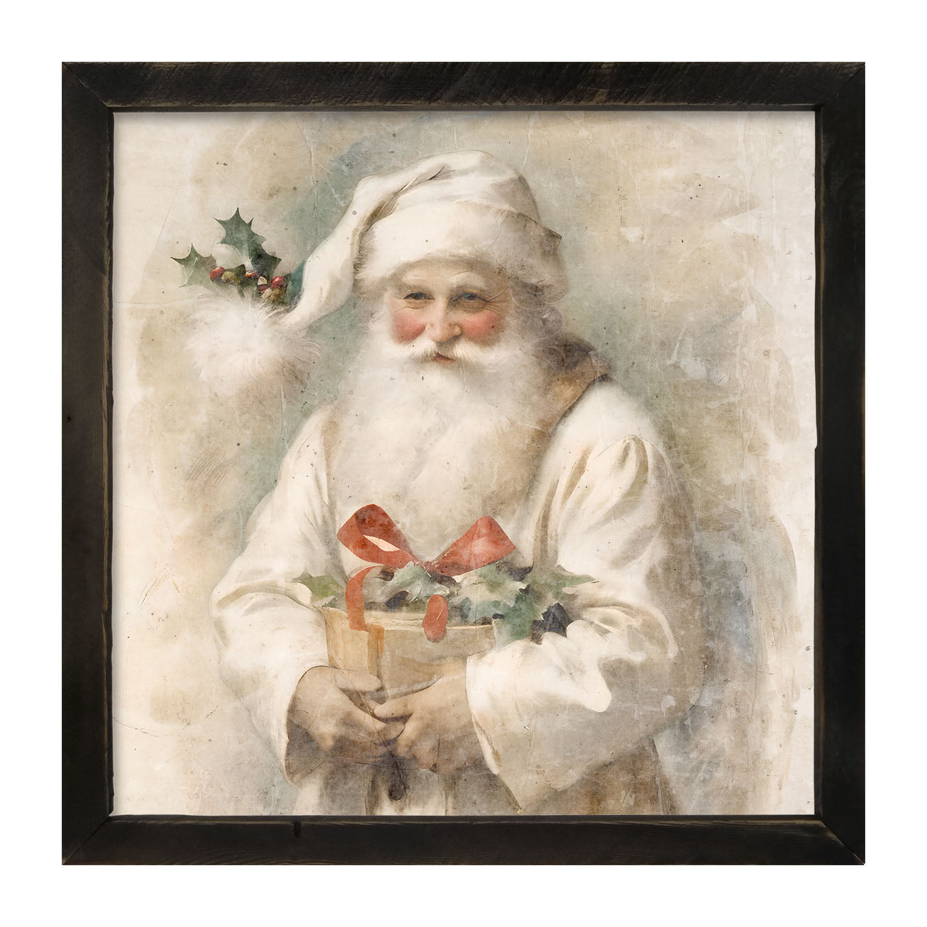 White Background Santa 4 - Framed Art