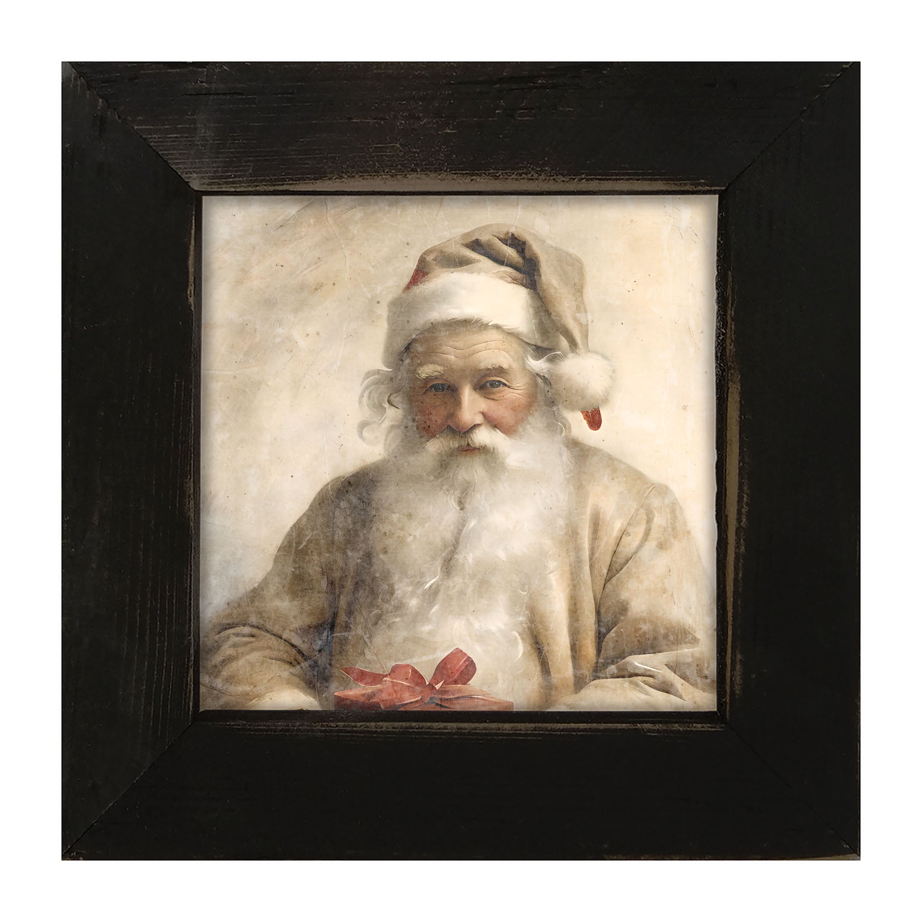 White Background Santa 6 - Framed Art