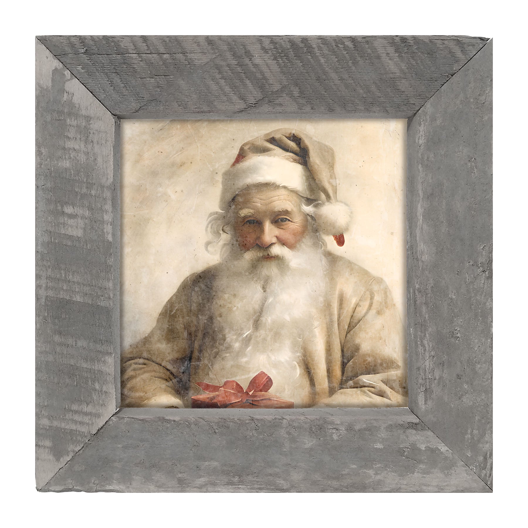 White Background Santa 6 - Framed Art