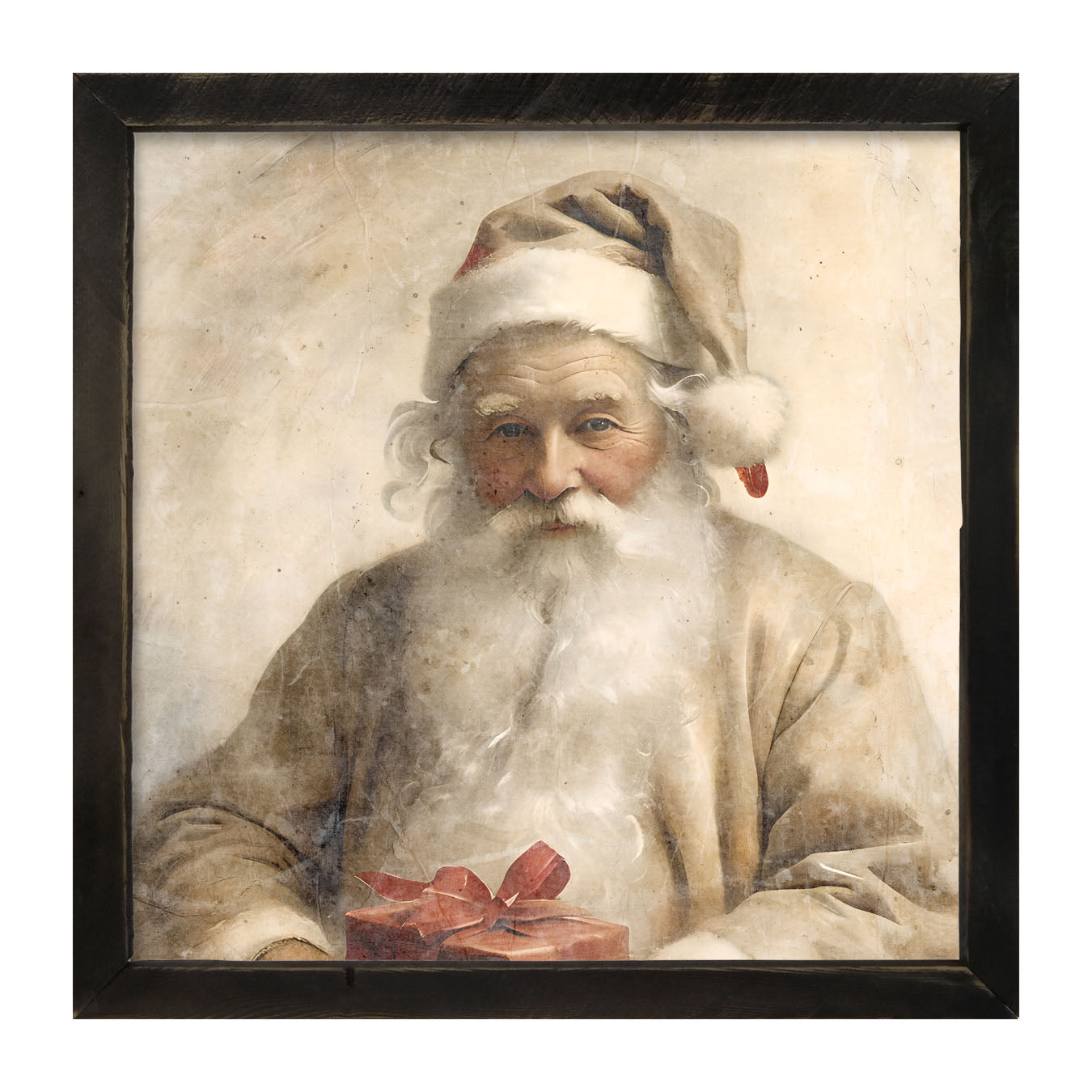 White Background Santa 6 - Framed Art