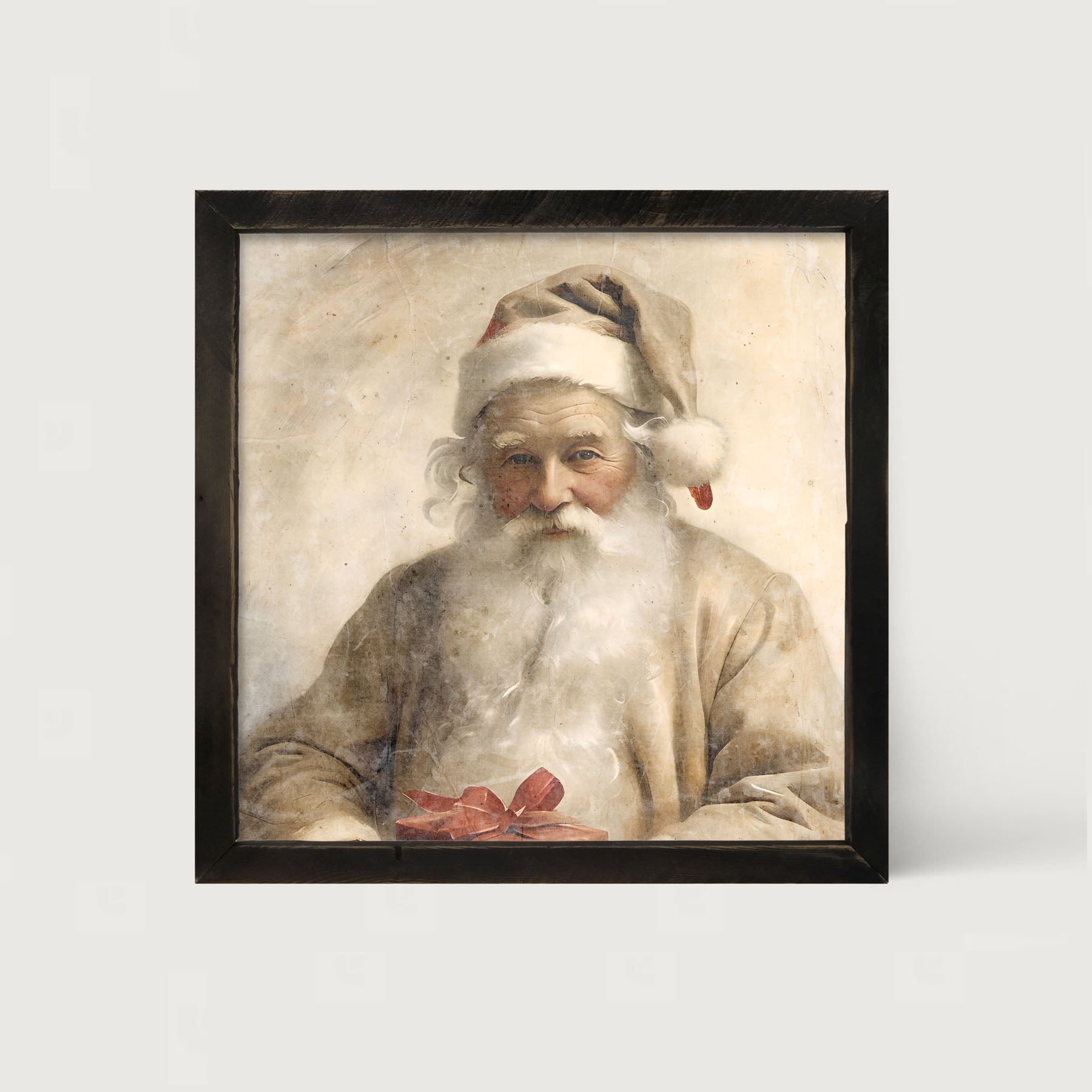 White Background Santa 6 - Framed Art