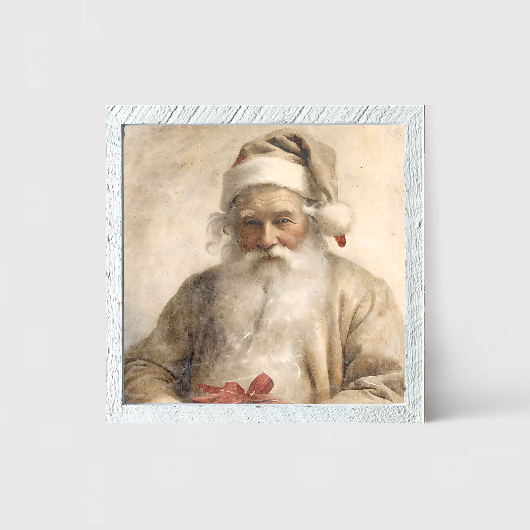 White Background Santa 6 - Framed Art