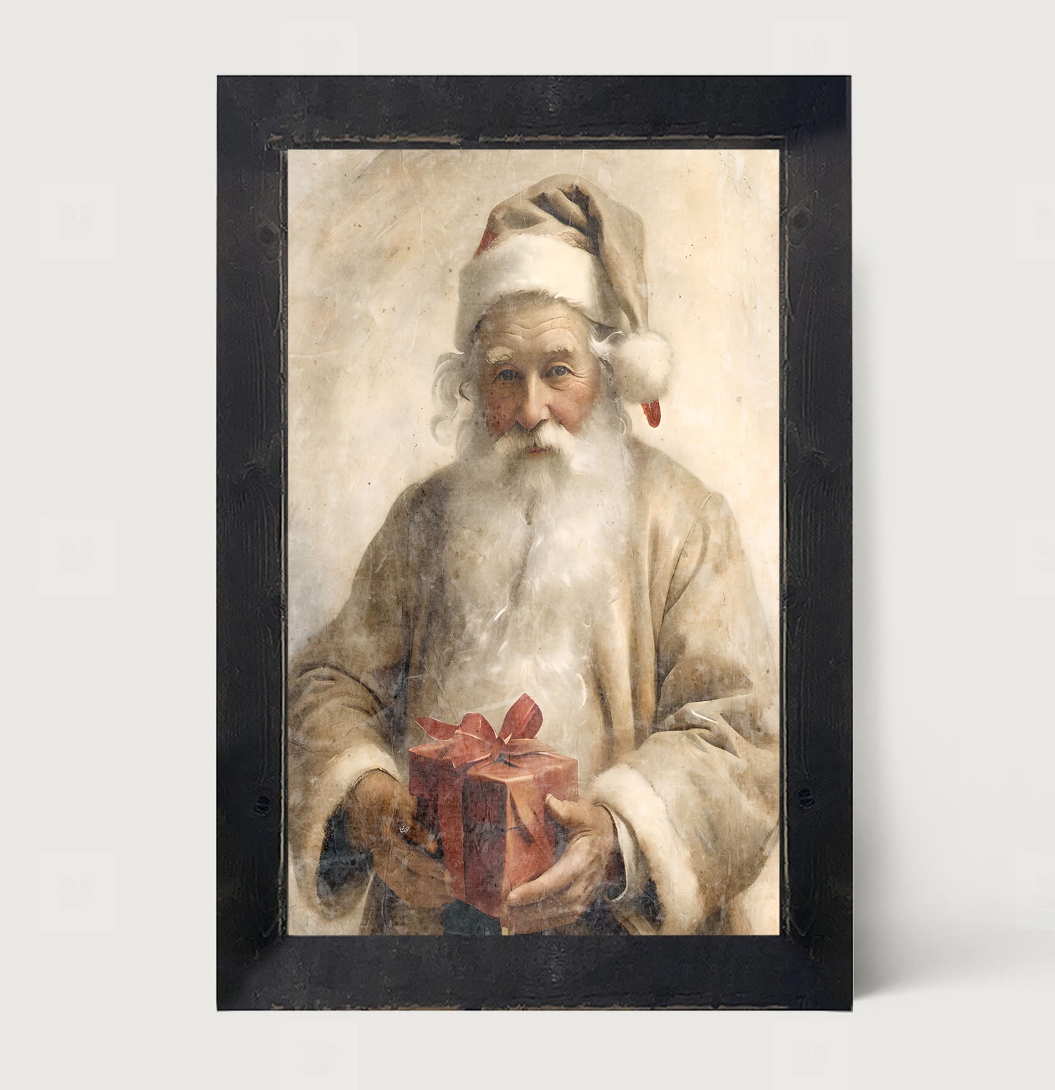 White Background Santa 6 - Framed Art