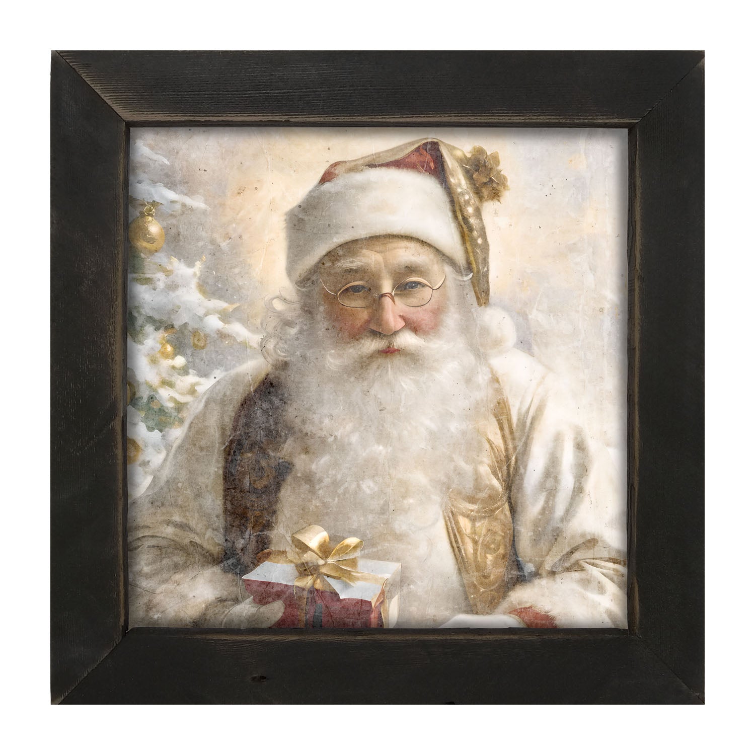 White Background Santa 7 - Framed Art