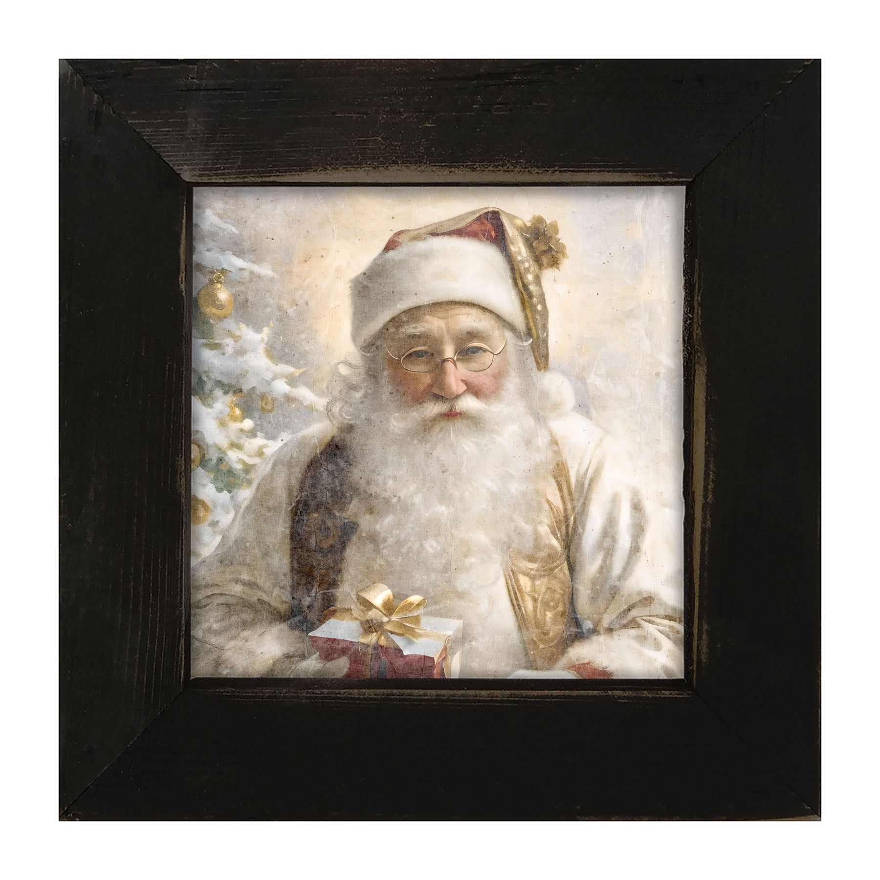 White Background Santa 7 - Framed Art