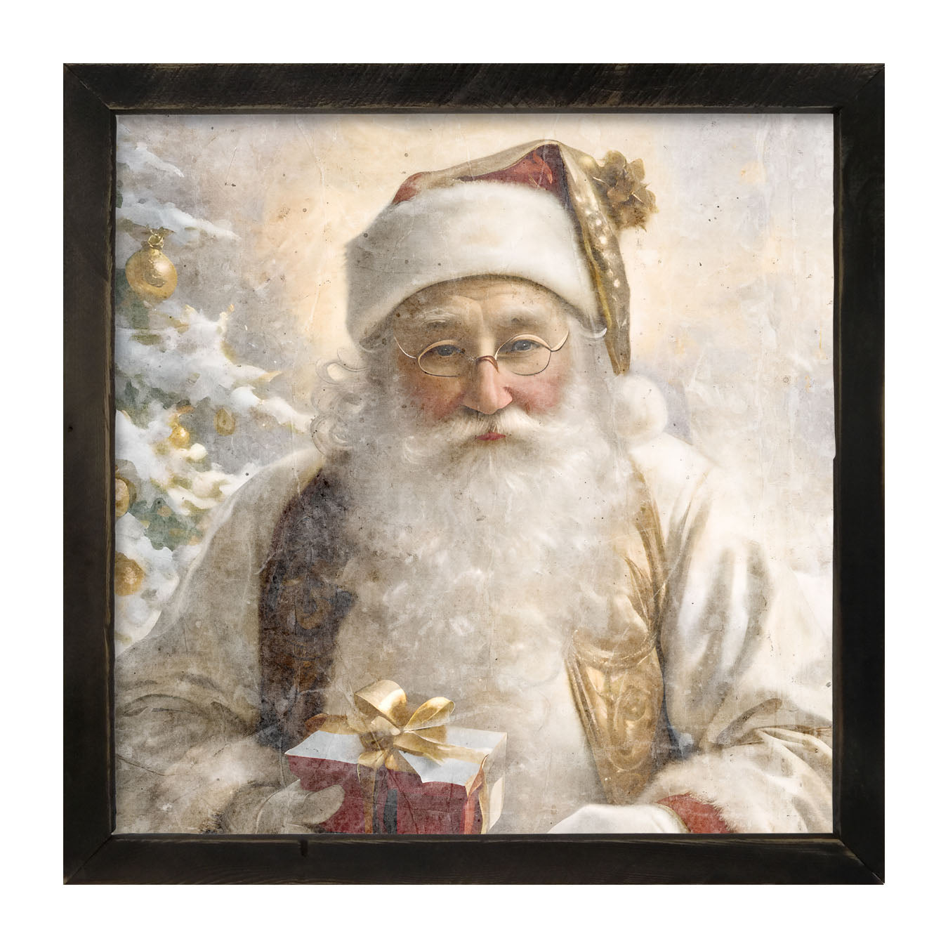 White Background Santa 7 - Framed Art