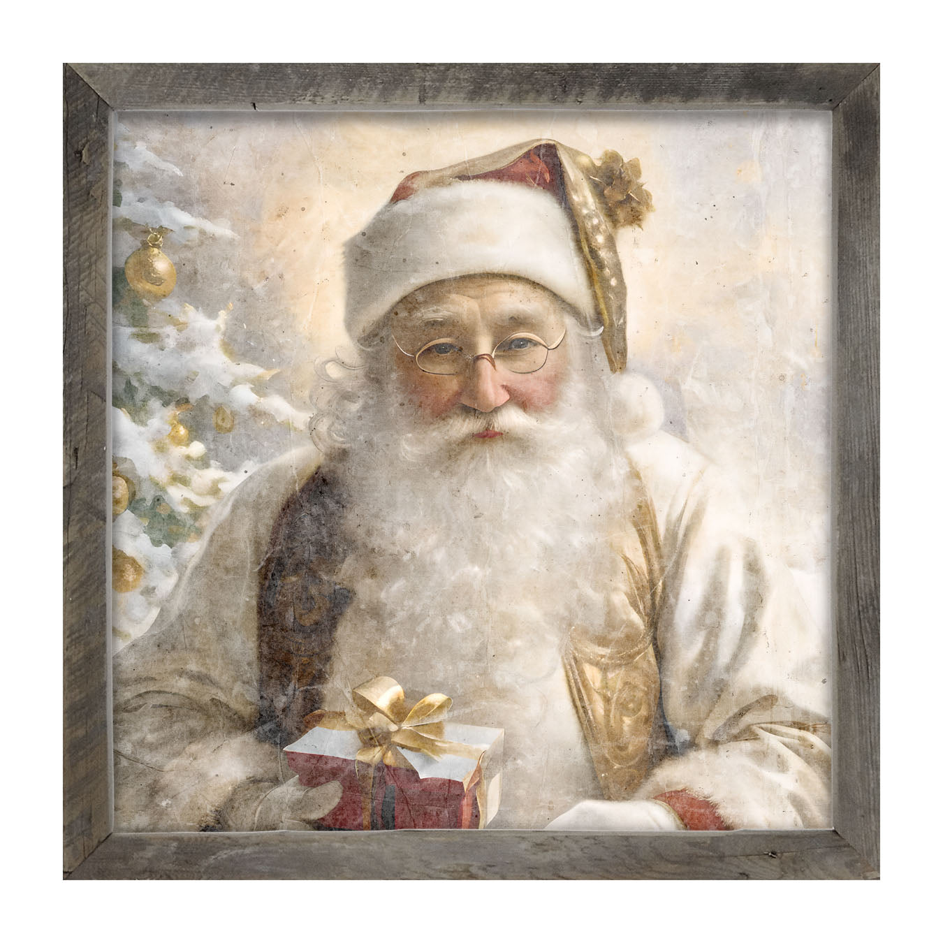 White Background Santa 7 - Framed Art