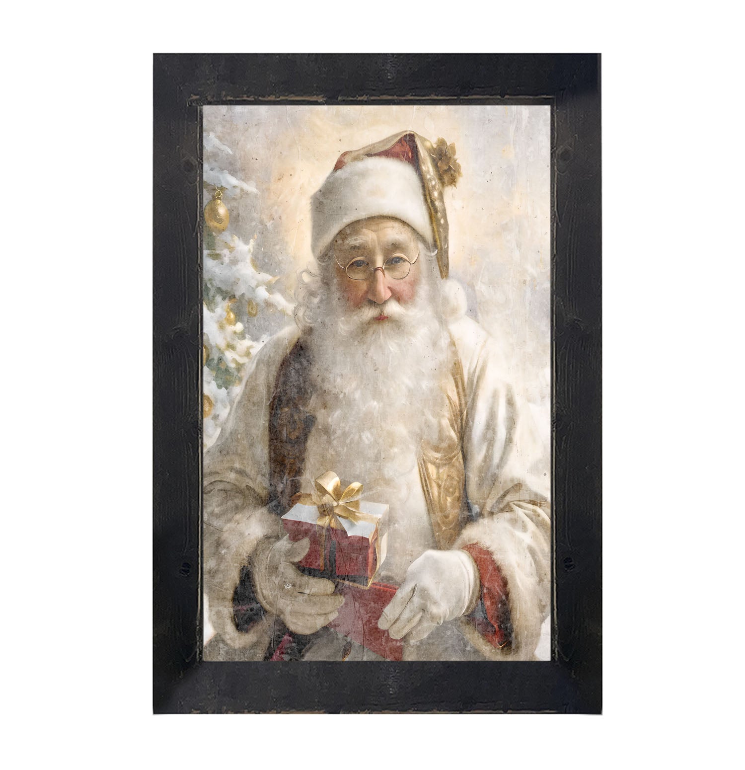 White Background Santa 7 - Framed Art