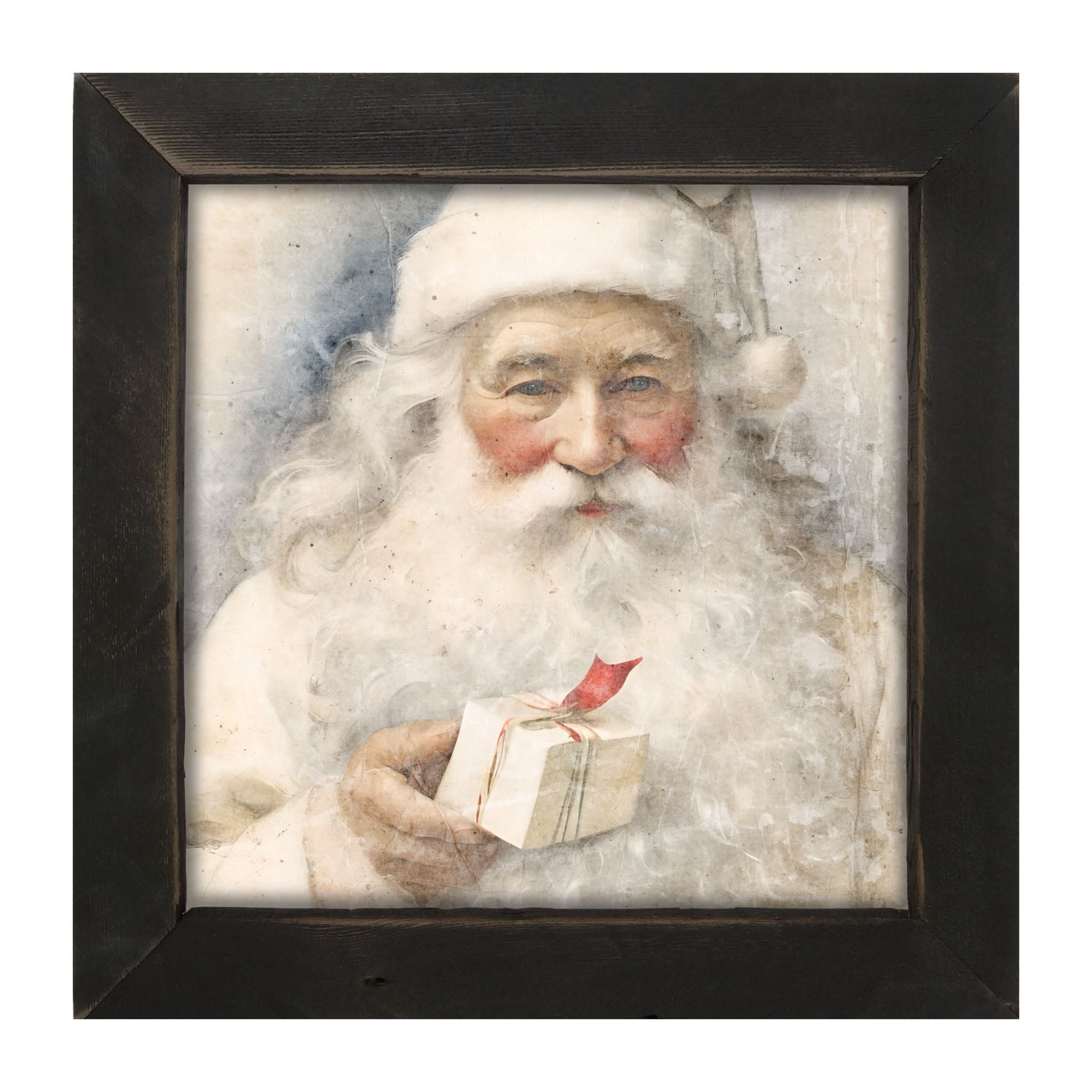 White Background Santa 8 - Framed Art