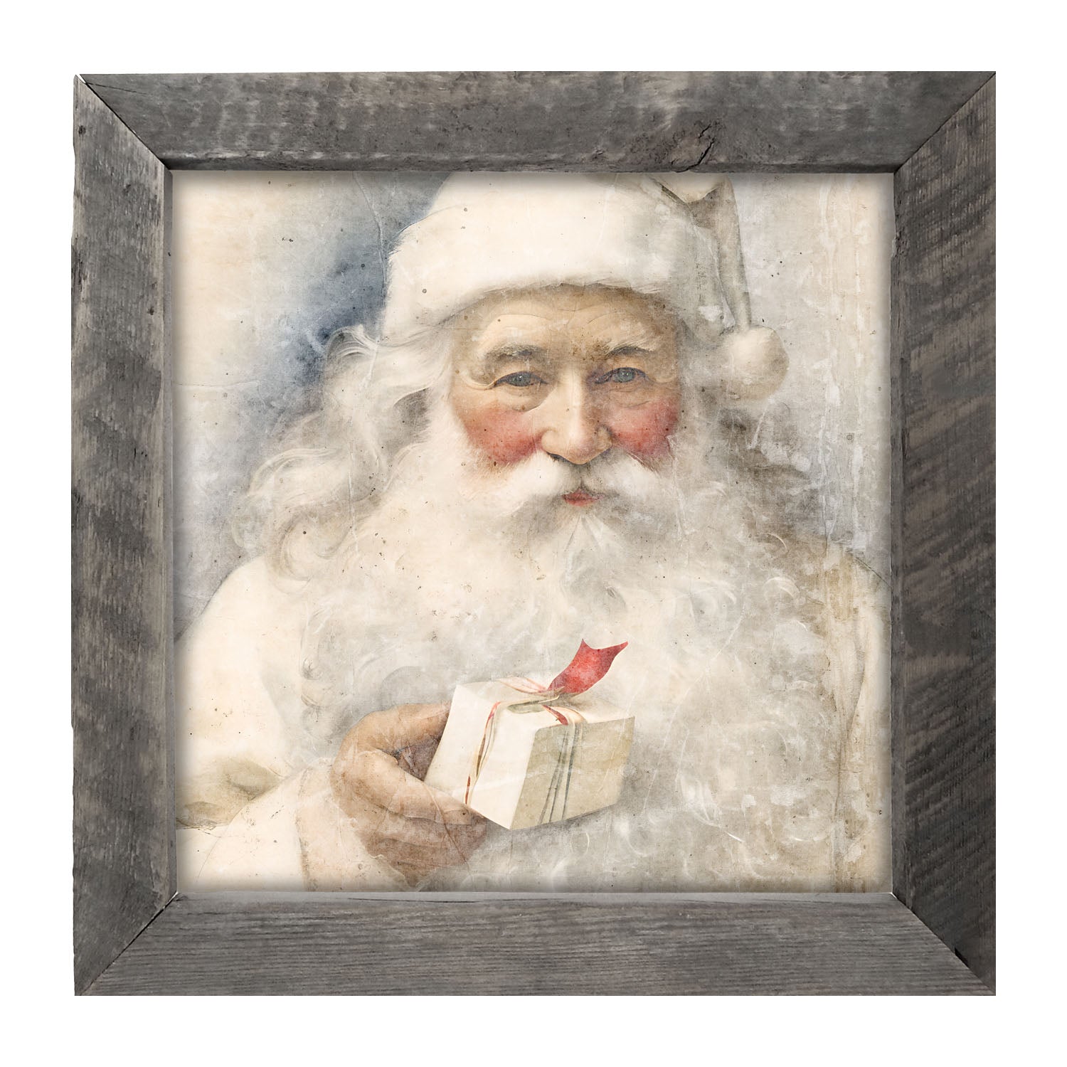 White Background Santa 8 - Framed Art