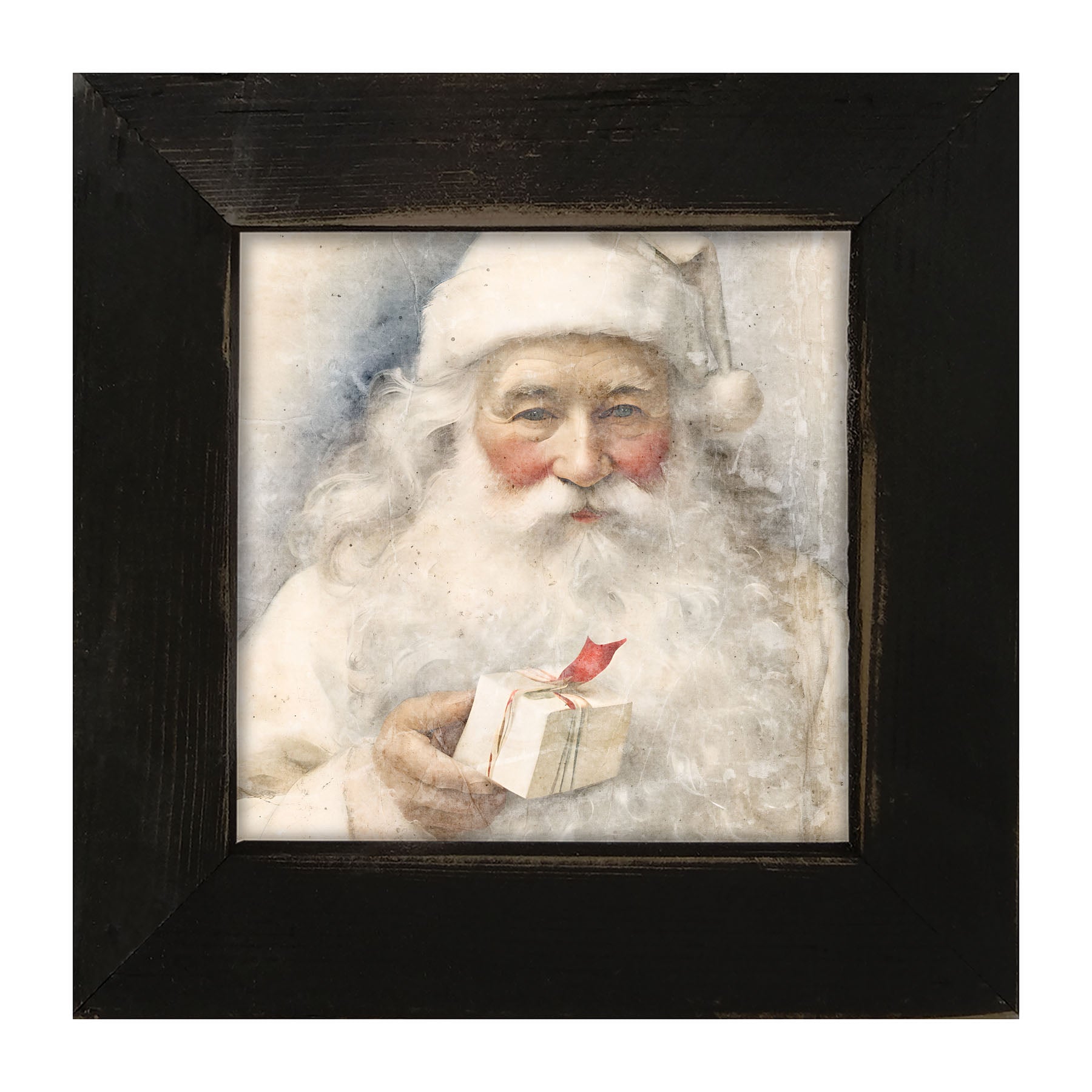 White Background Santa 8 - Framed Art