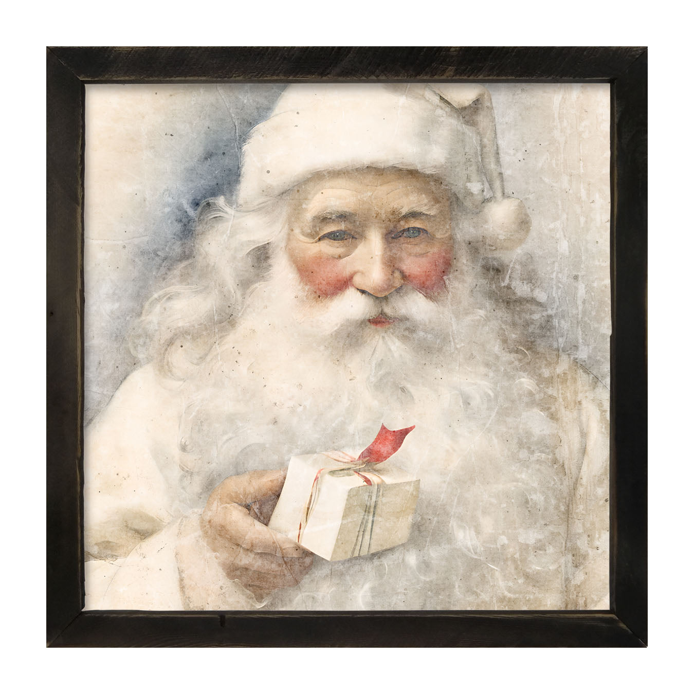 White Background Santa 8 - Framed Art