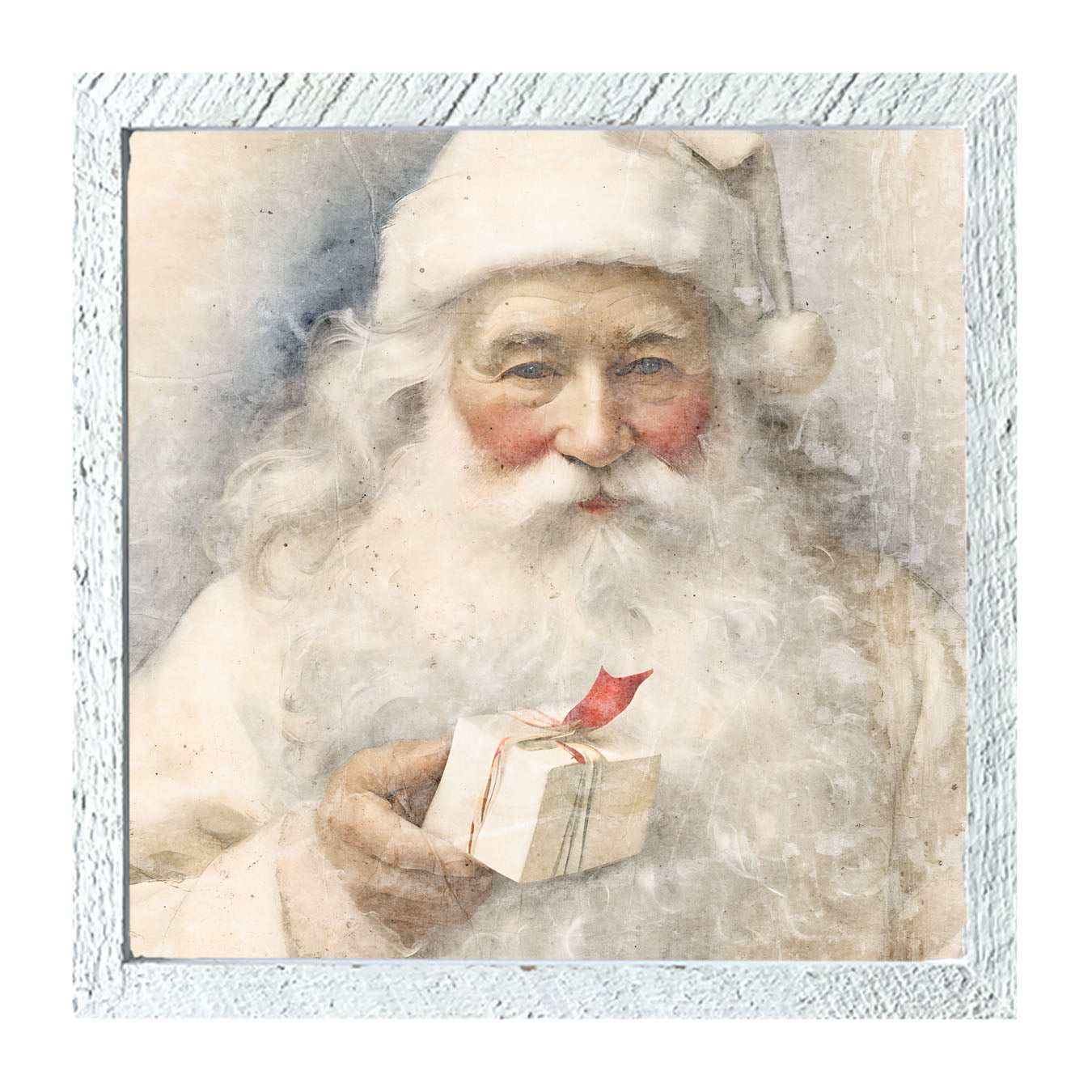 White Background Santa 8 - Framed Art