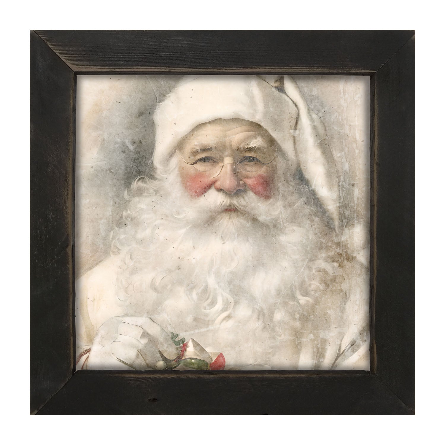 White Background Santa 9 - Framed Art