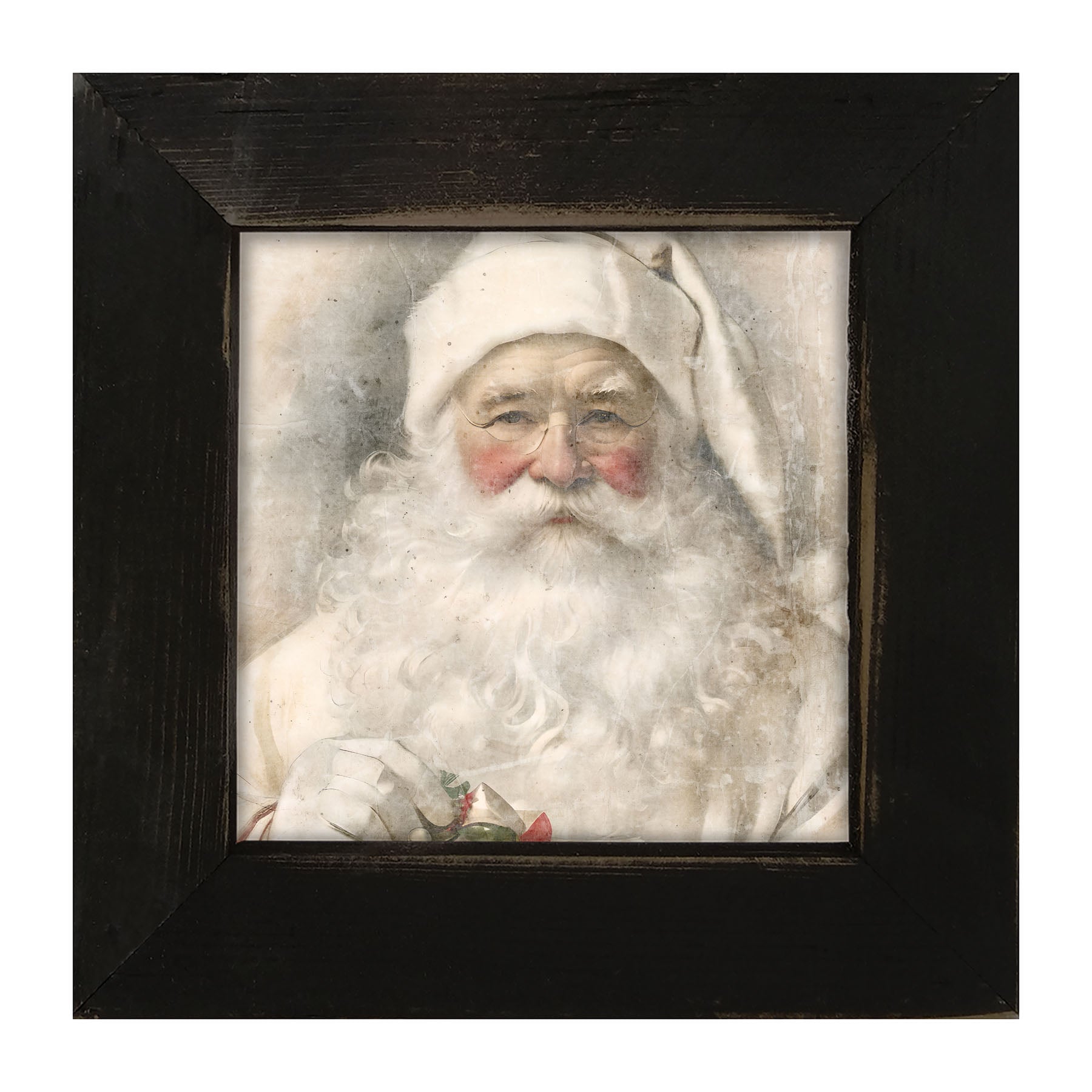 White Background Santa 9 - Framed Art